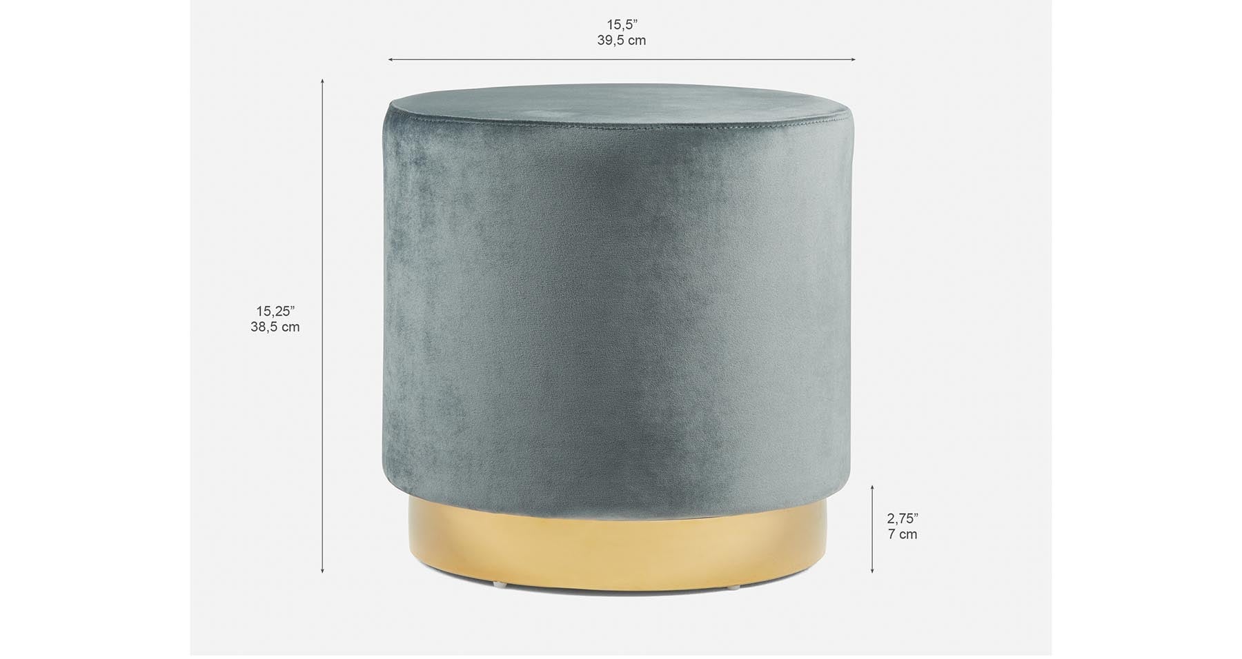 KEIRA pouf en velours undefined