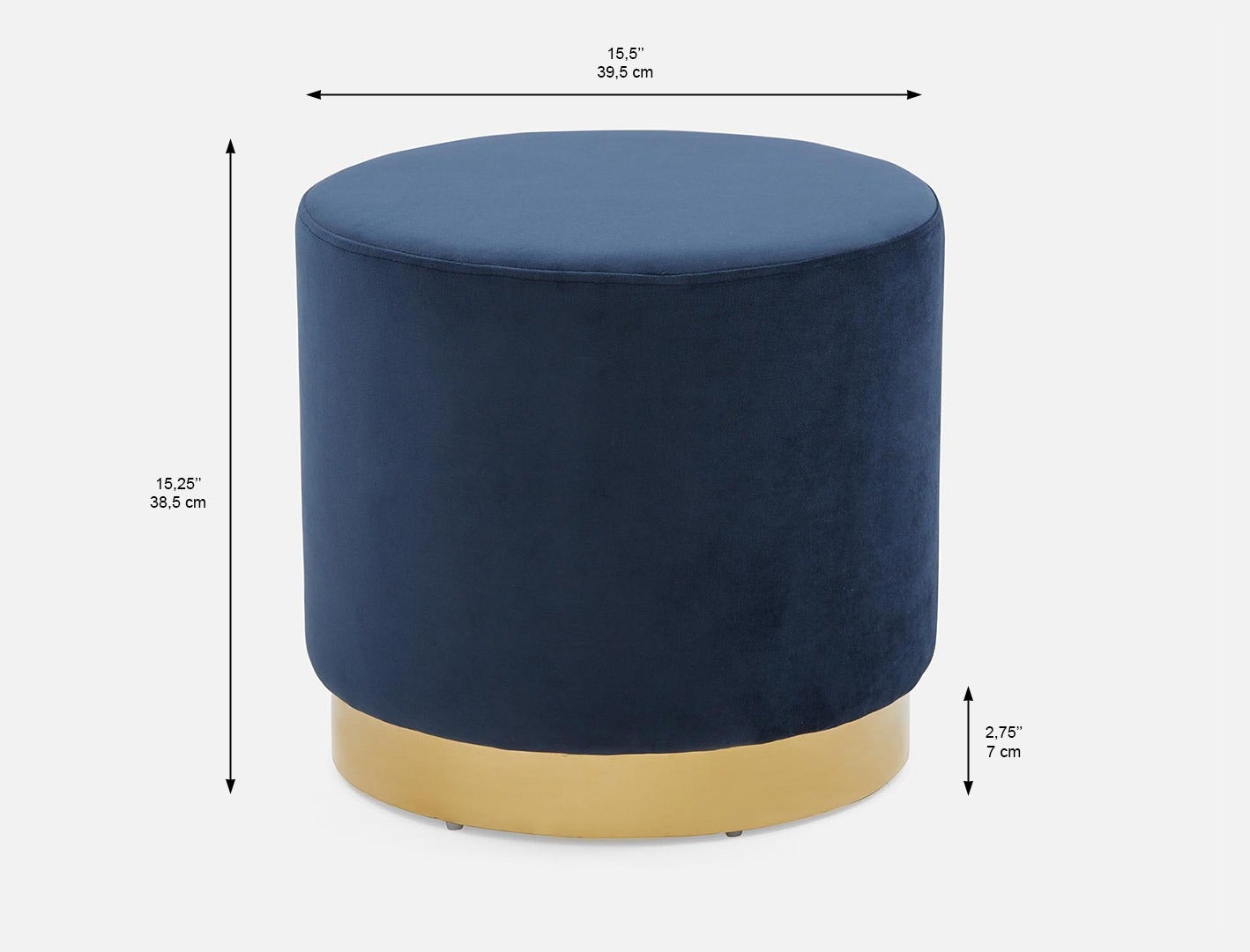 KEIRA pouf en velours undefined