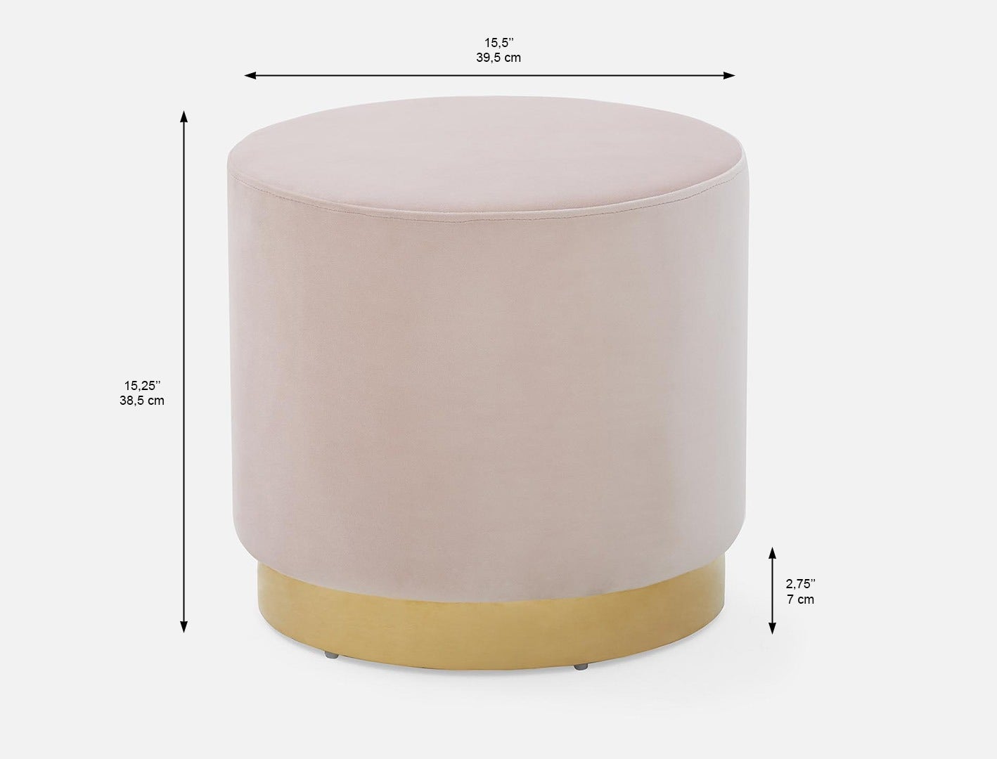 KEIRA velvet ottoman undefined