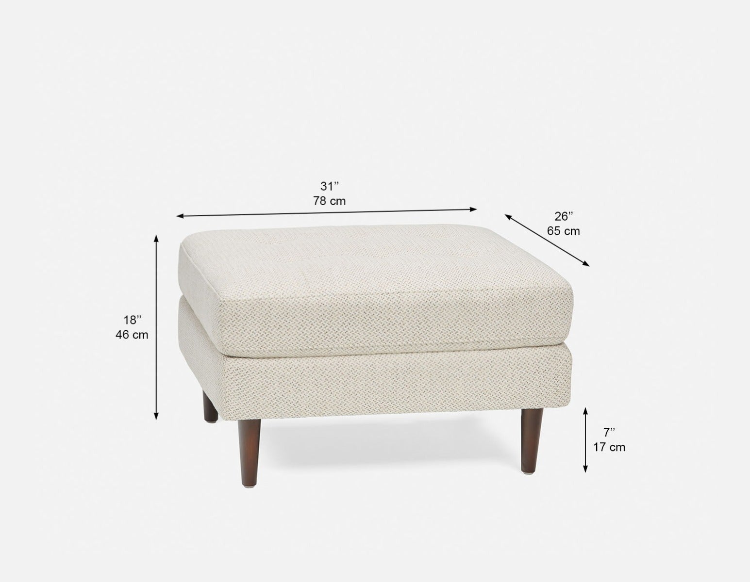 KINSEY tufted ottoman undefined