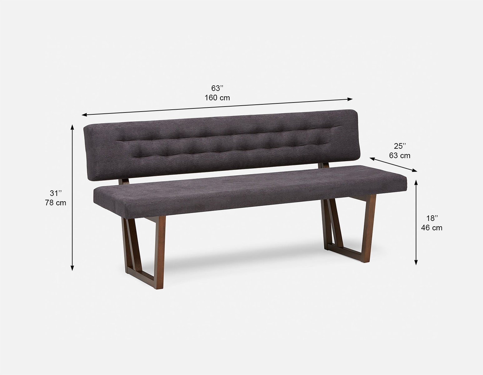 SYLVIA bench with tufted backrest undefined