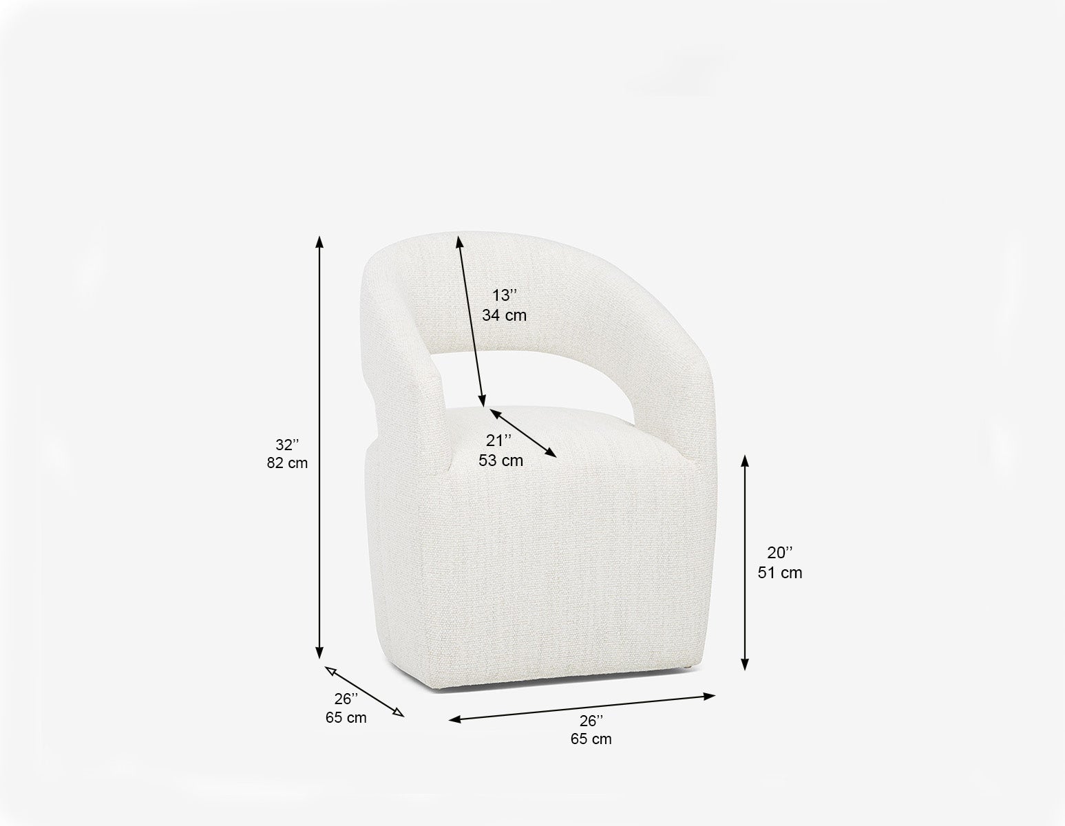 TIVOLI modern contemporary dining chair on casters undefined