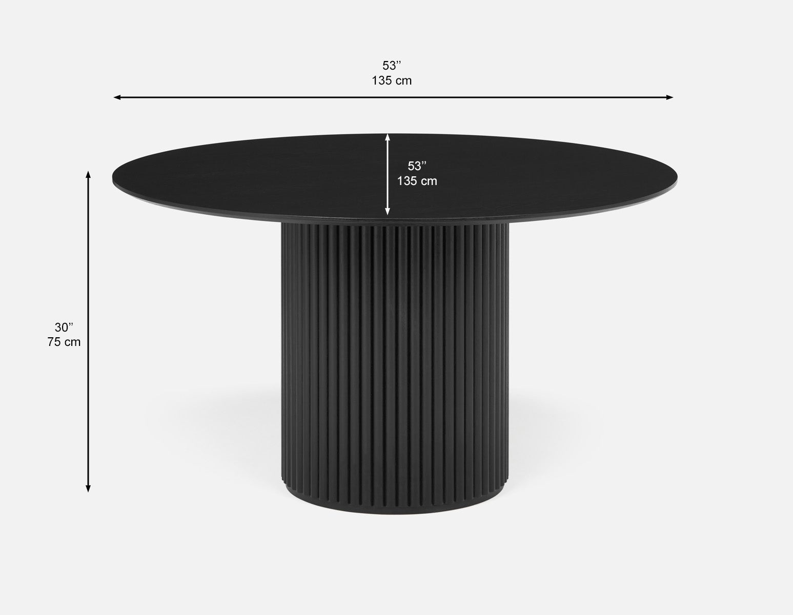 RHODES round dining table 135cm undefined
