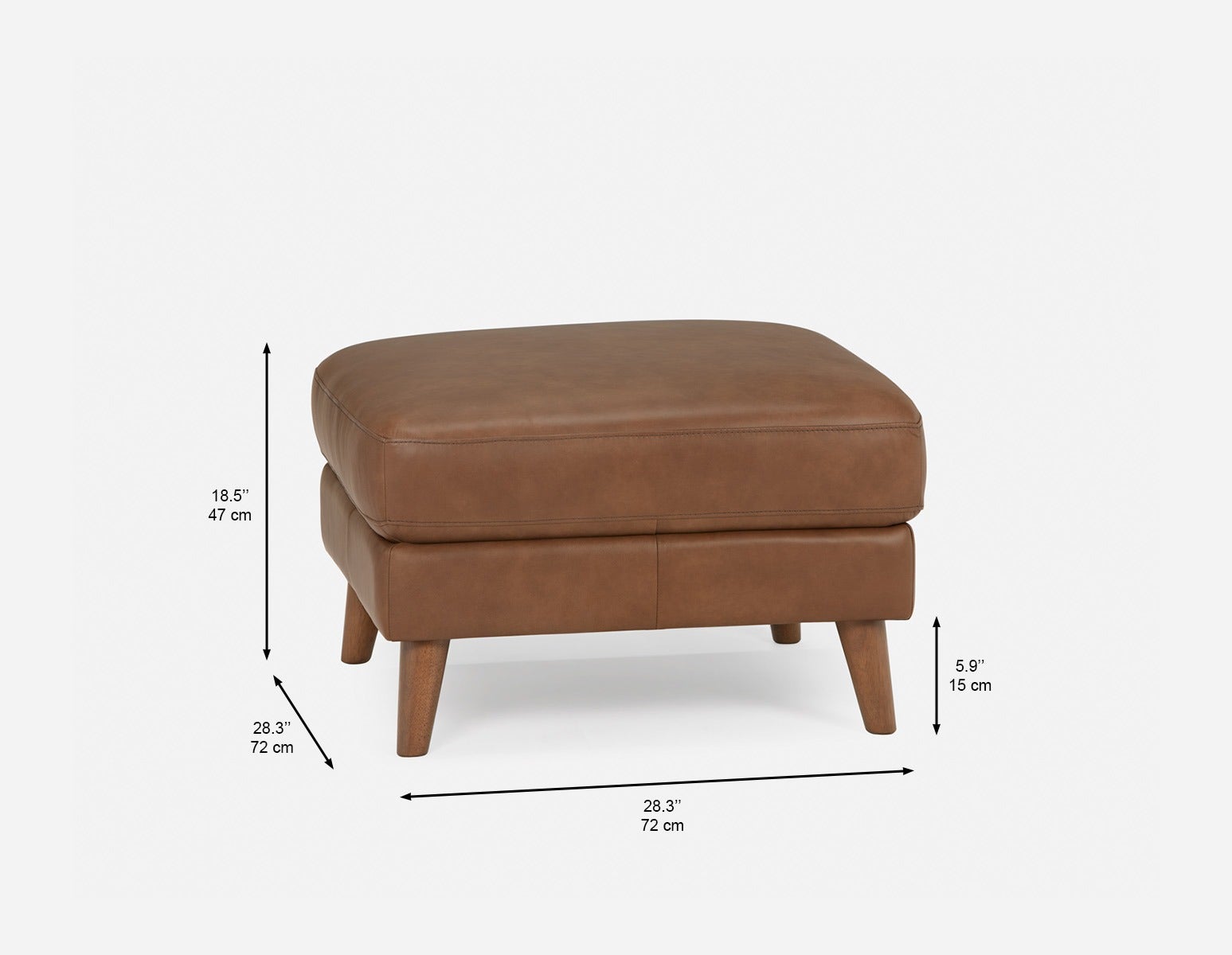 AMARI 100% leather classic ottoman undefined