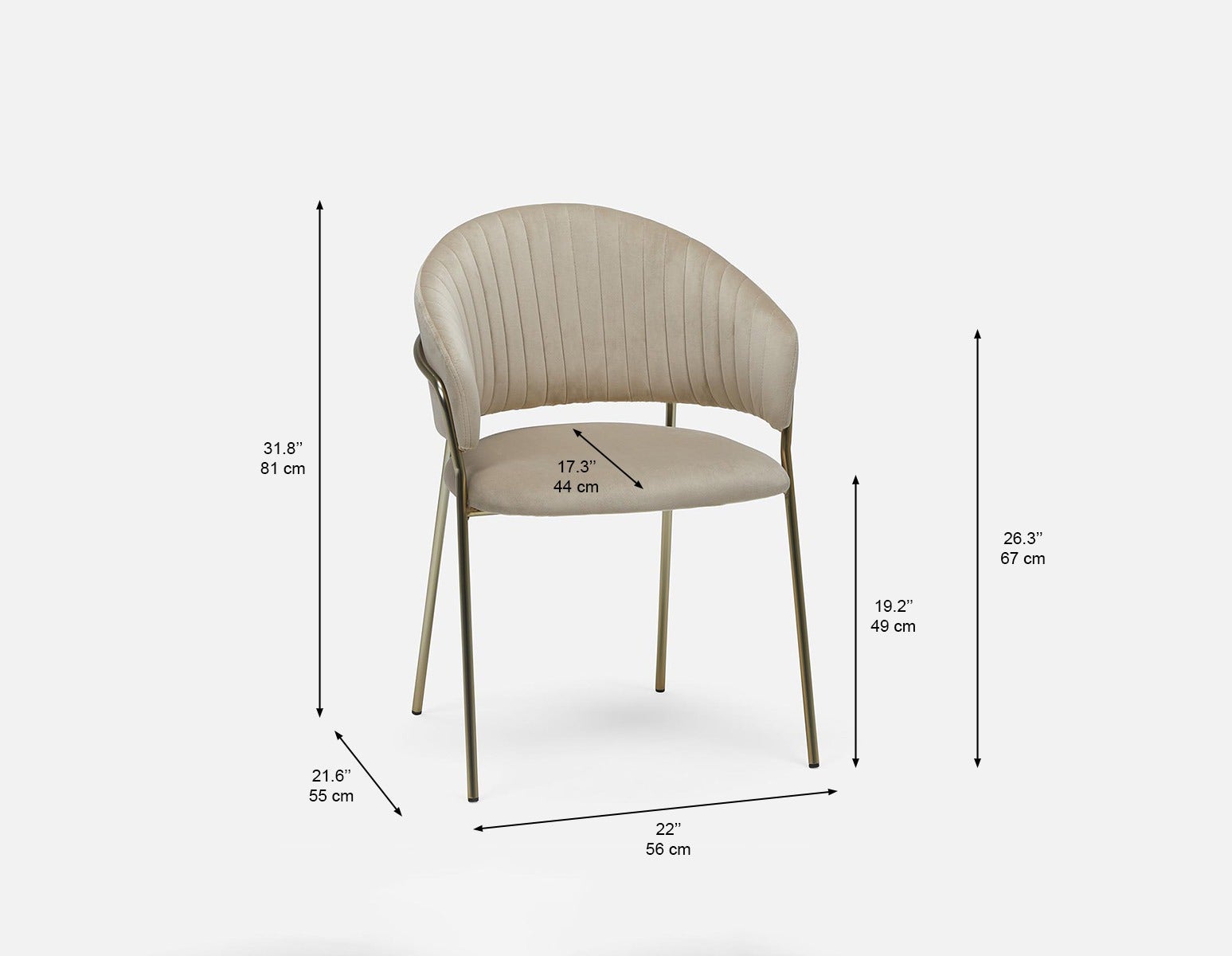 SHARON velvet dining armchair undefined