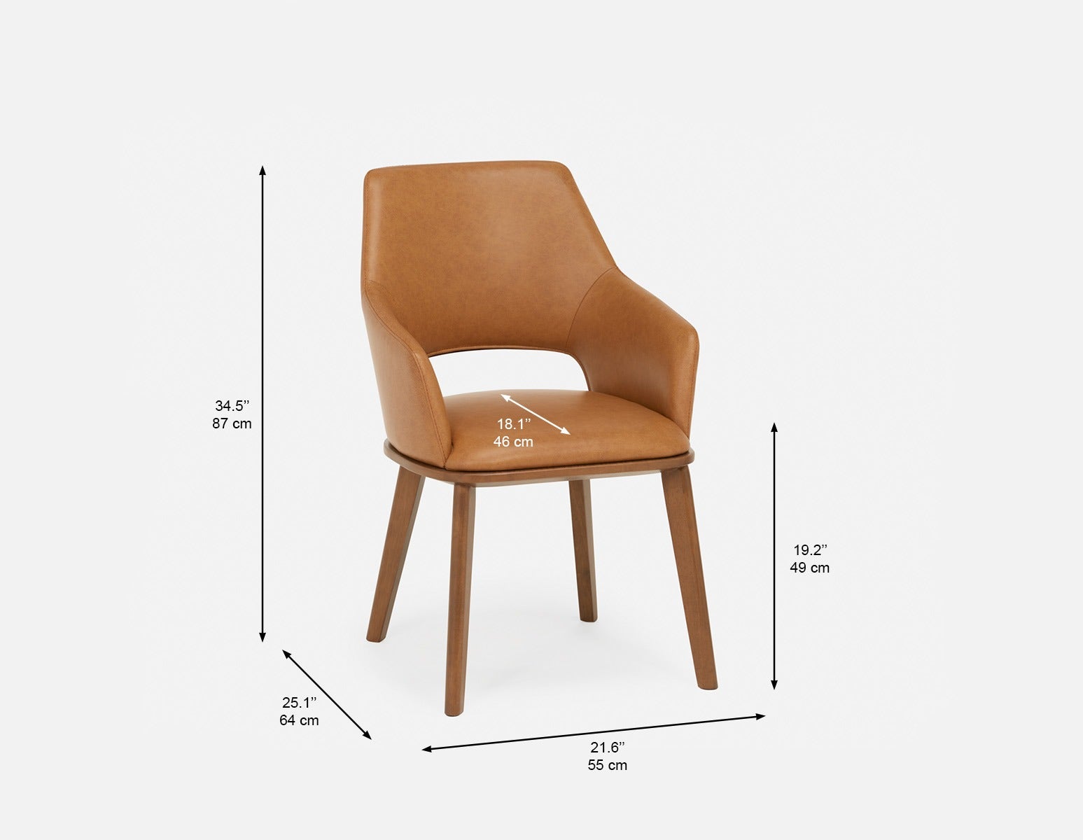 VITTA 100% leather modern contemporary dining chair undefined