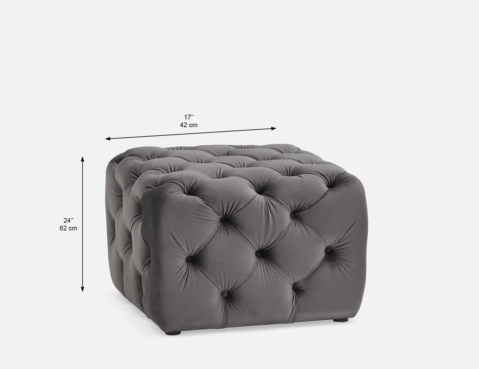SALM pouf en velours capitonné undefined