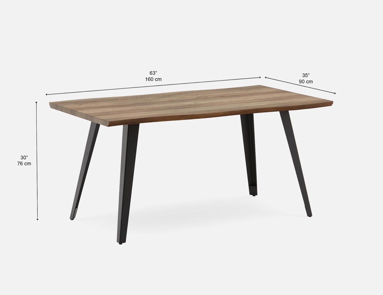 JERRY mid-century modern dining table 160 cm undefined