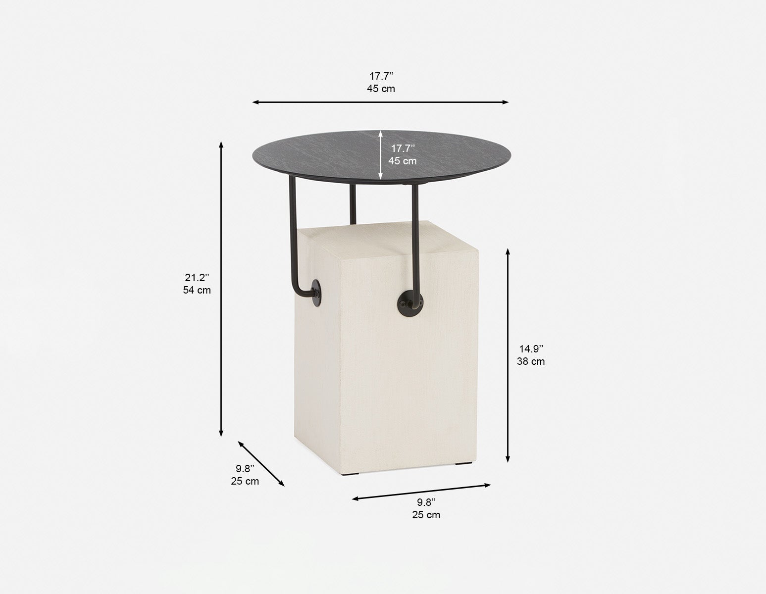 GENNY modern contemporary end table 45cm undefined