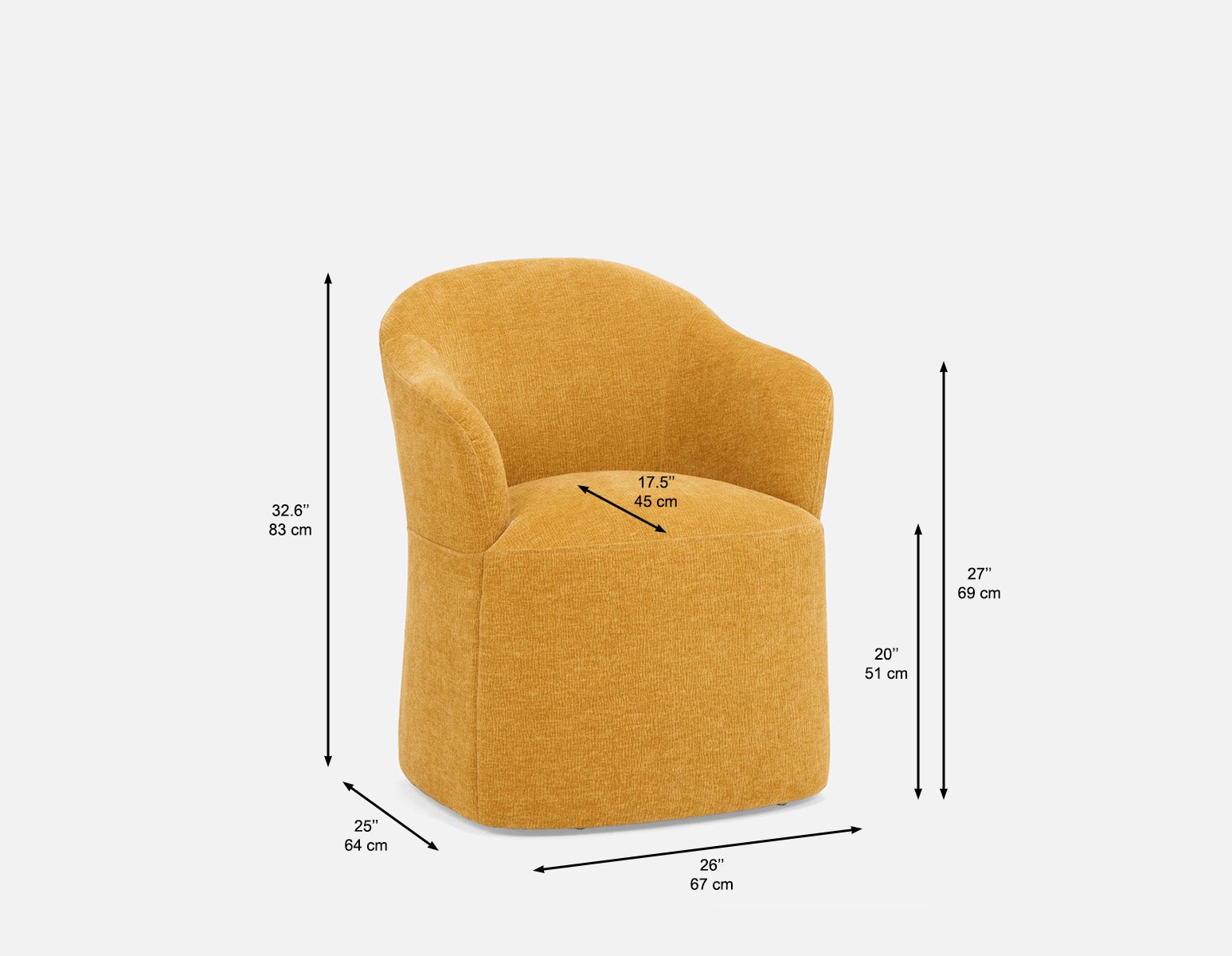 MAGNUS dining chair on casters undefined