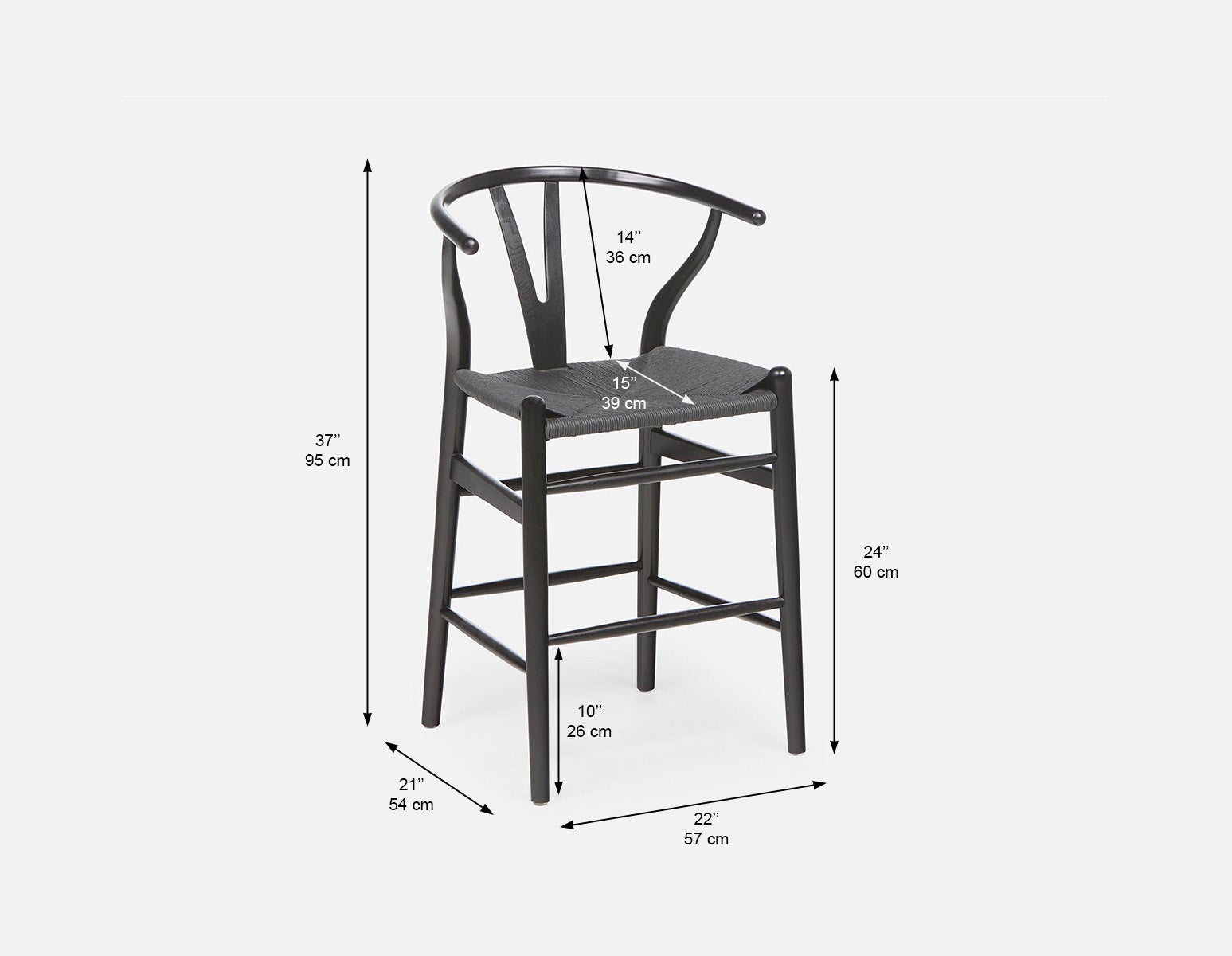 DENMARK stylish counter stool 61 cm undefined