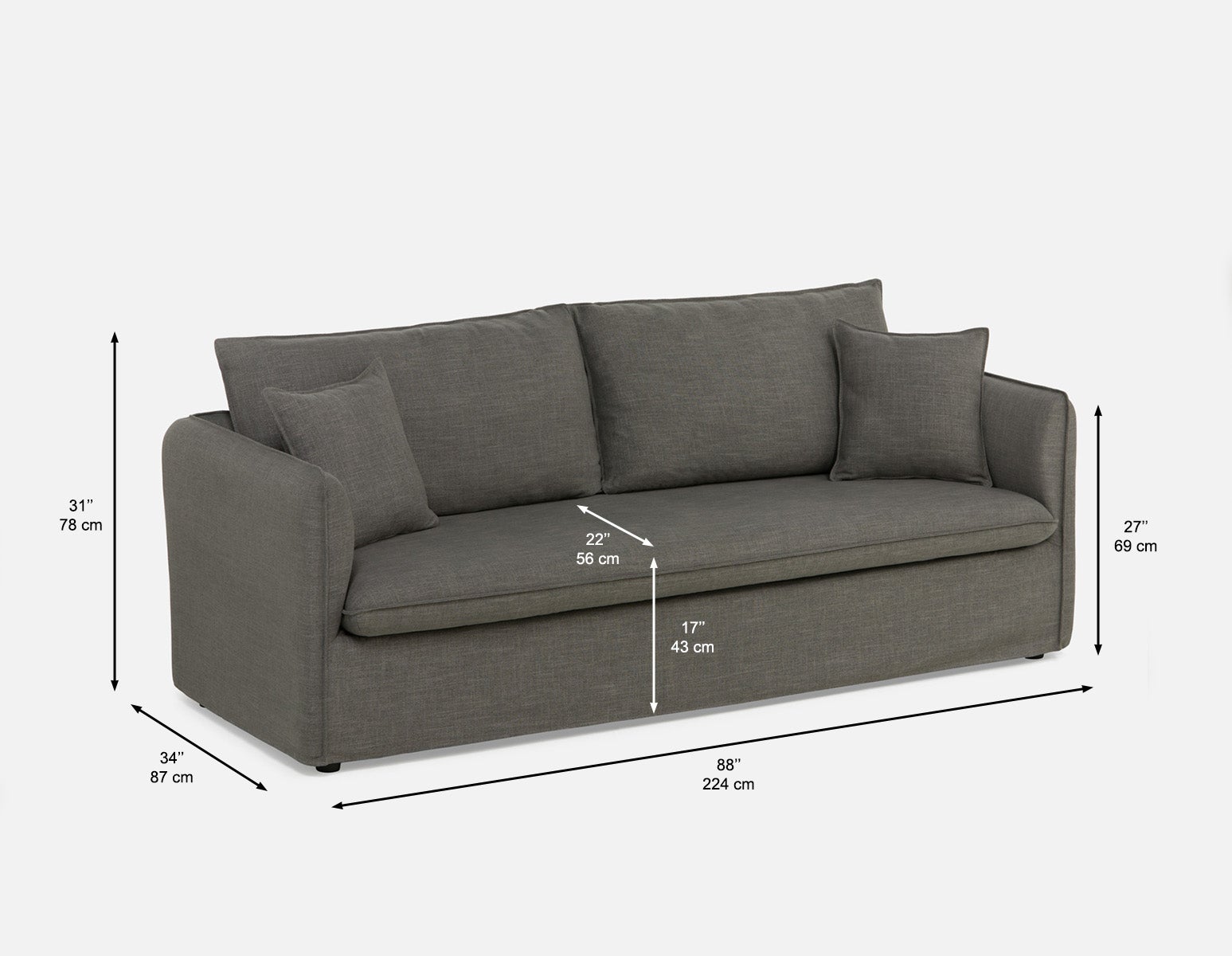 WILTON 3-seater sofa undefined