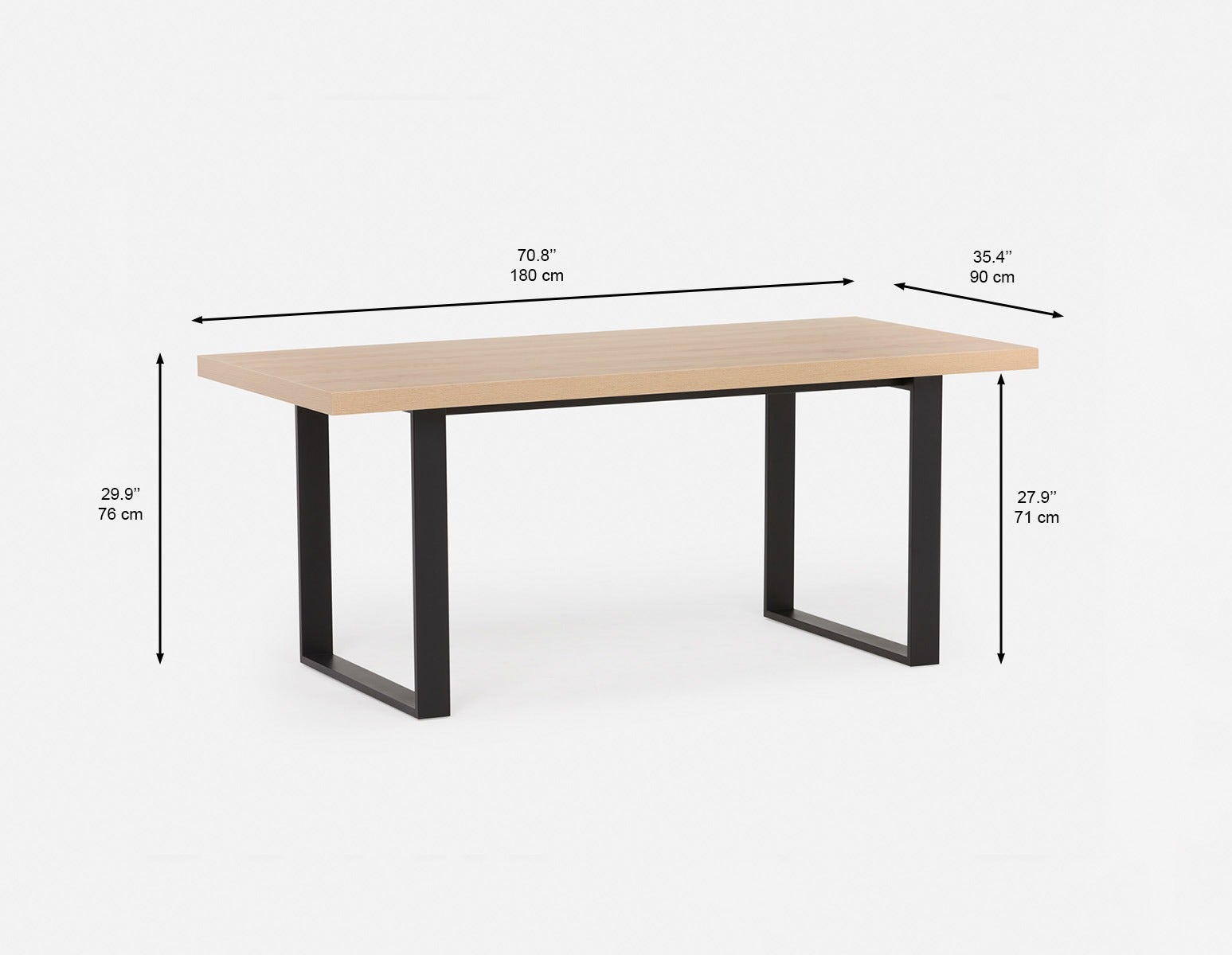 KIERA modern dining table 180cm undefined