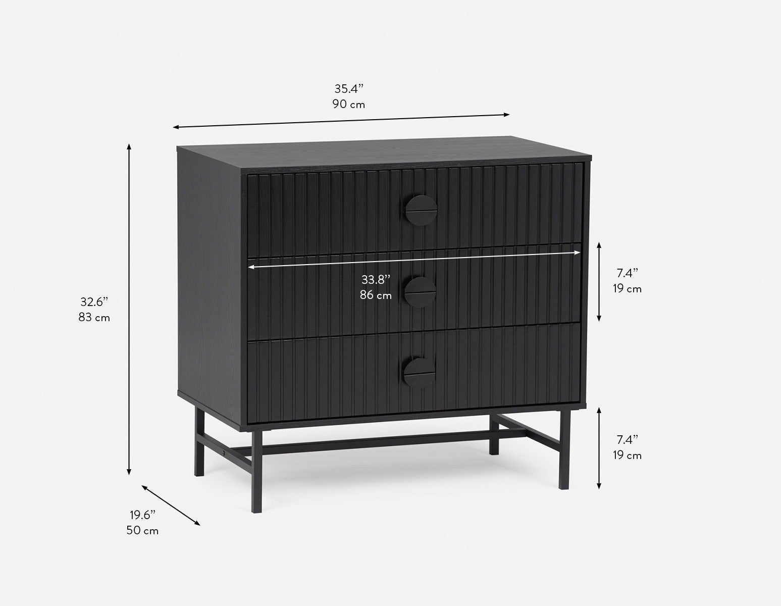 MONTANA modern 3-drawer dresser undefined