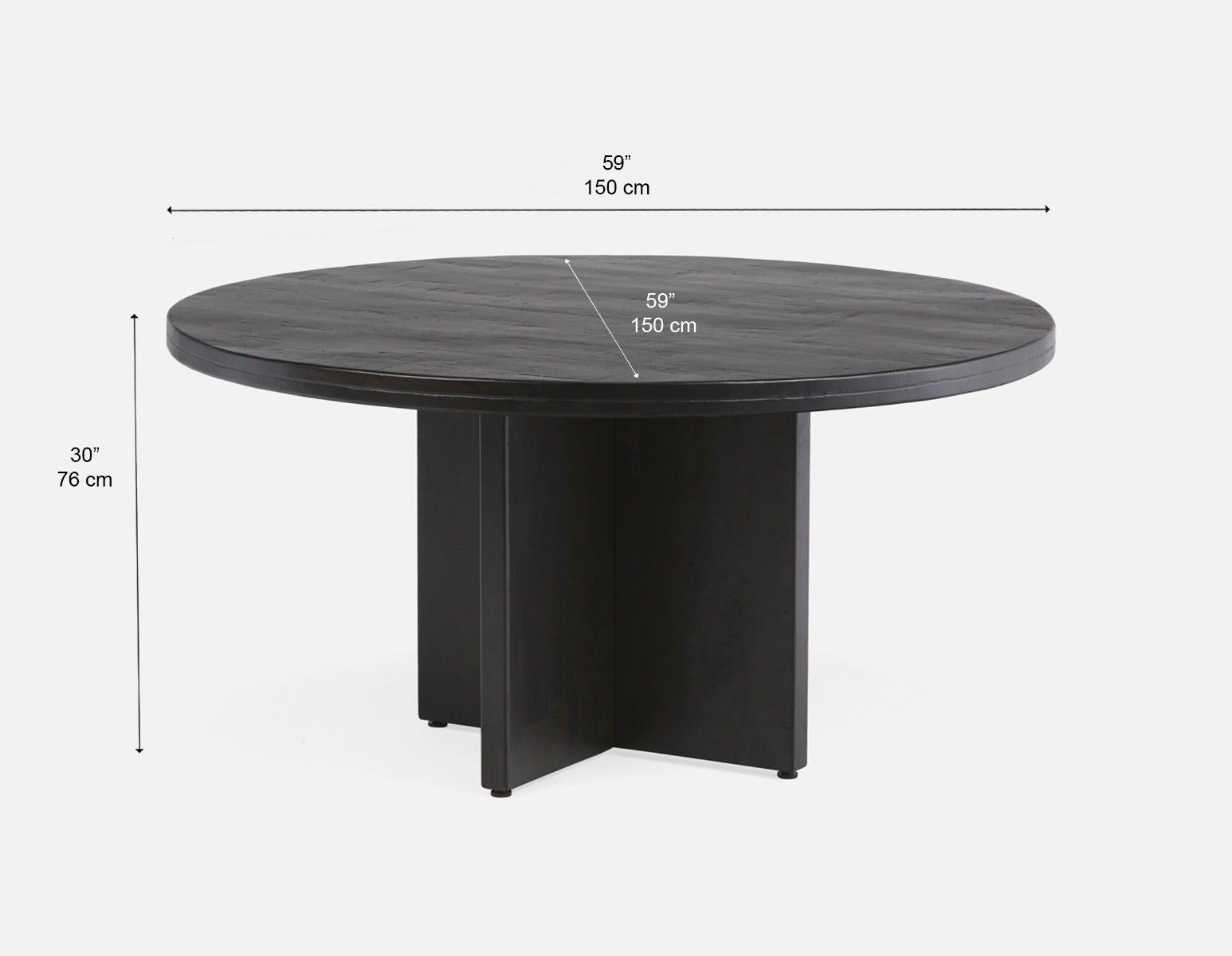 MISTRA table de salle à manger en bois recyclé 150 cm undefined