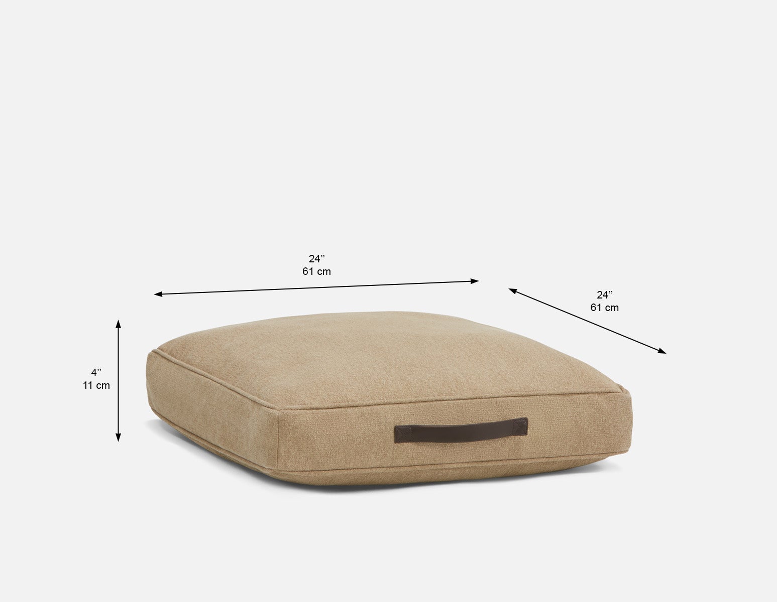 GONDA coussin de sol en coton épais 24" x 24" undefined