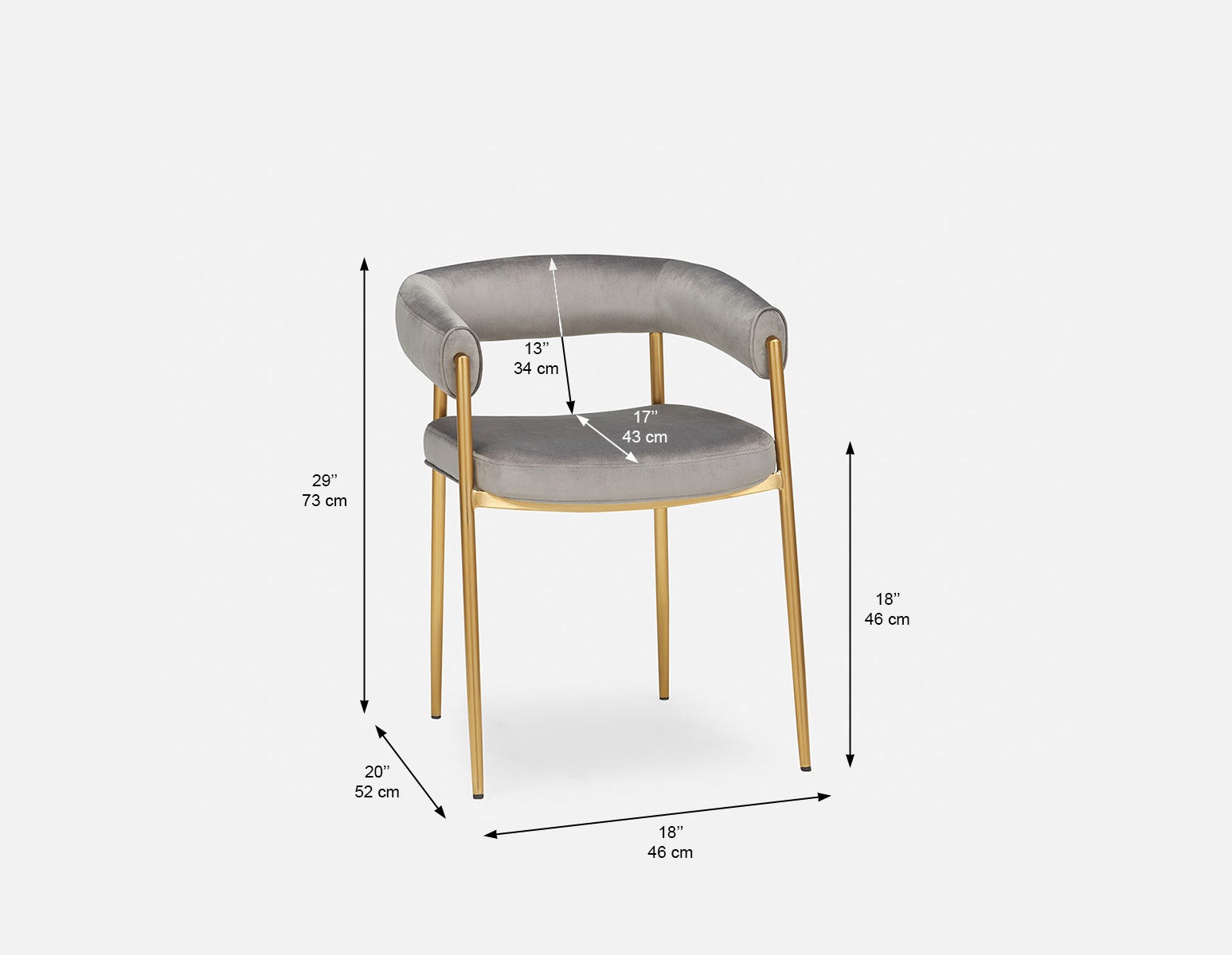 TAURO velvet chair, gold plated frame undefined
