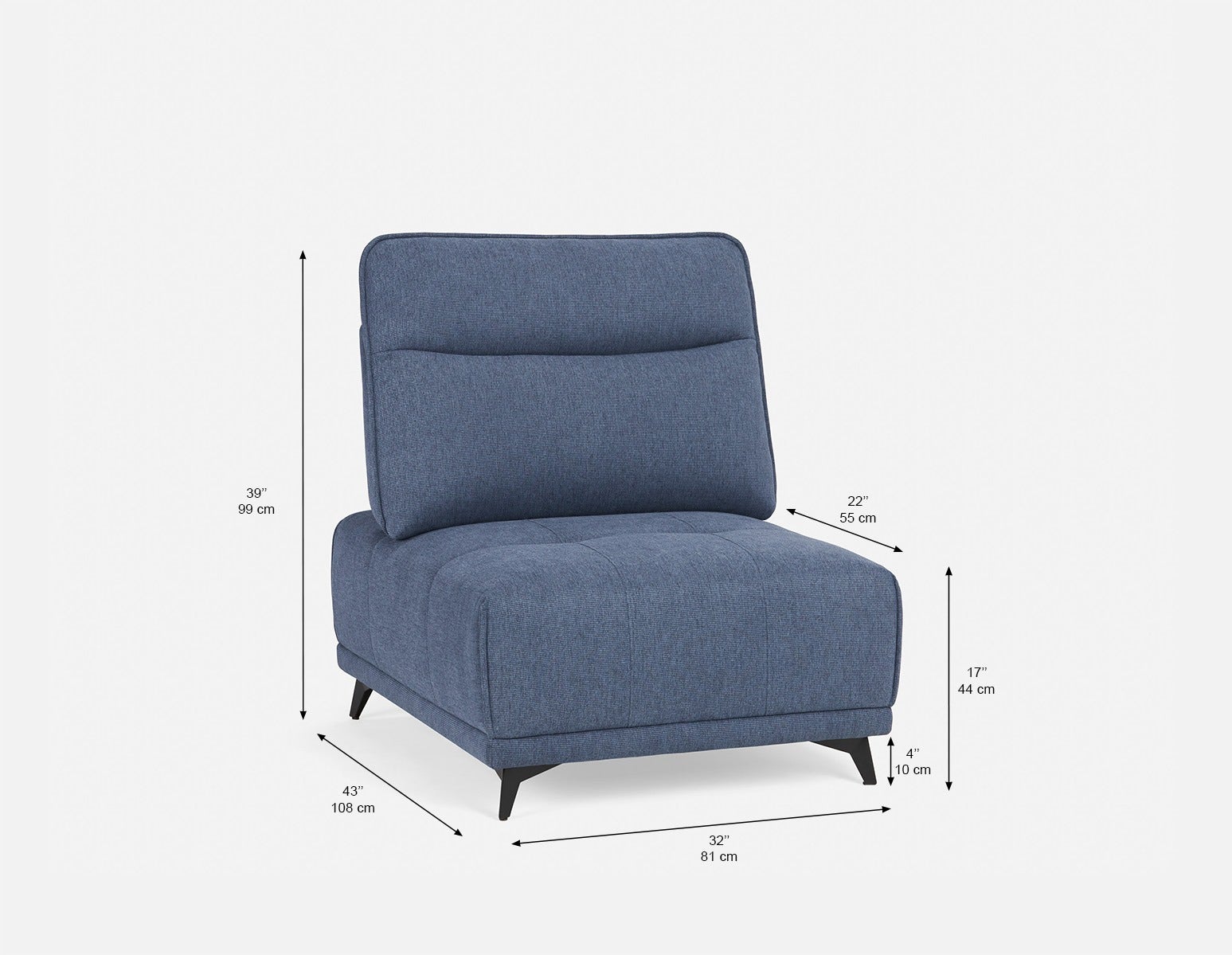 SIMON accent chair with adjustable backrest undefined