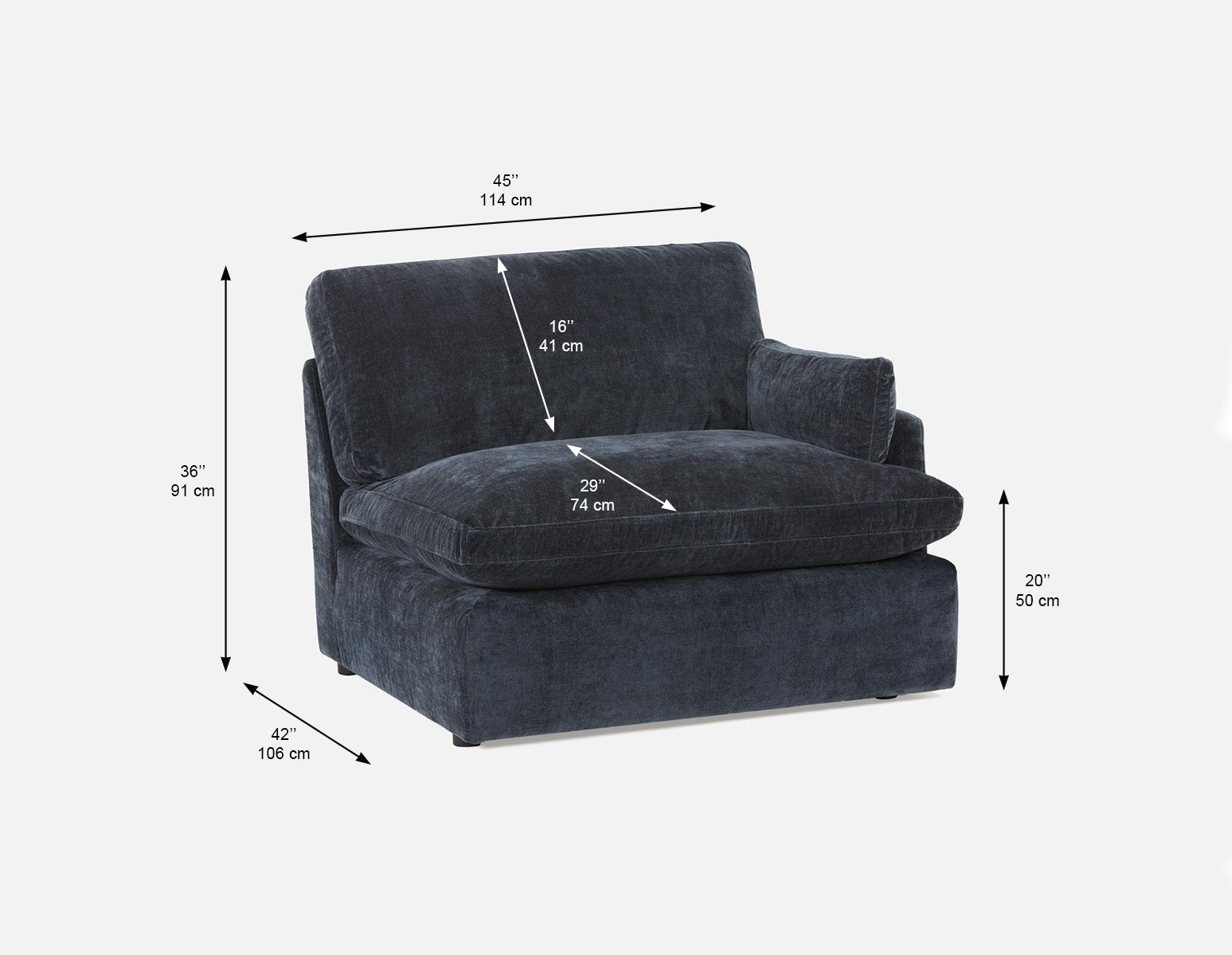 CHABLIS modular sofa right arm customize to fit your space undefined