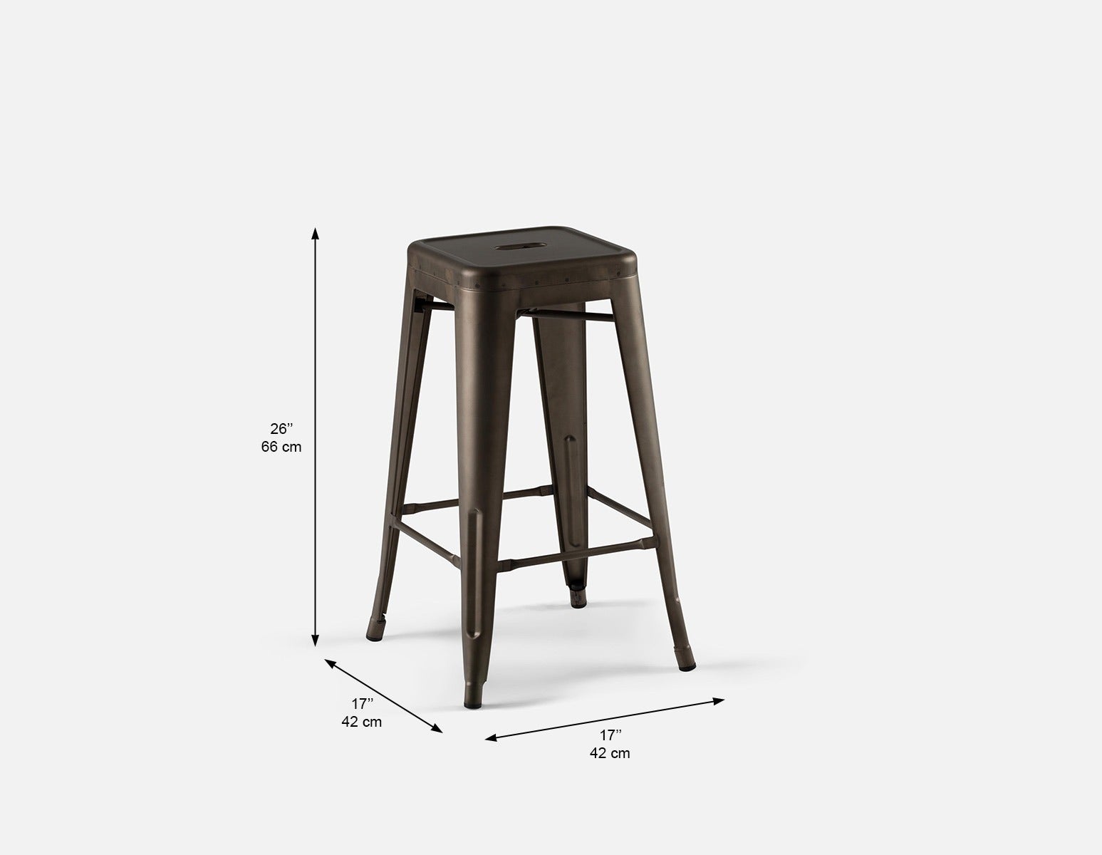HUDSON iron counter stool 67 cm undefined