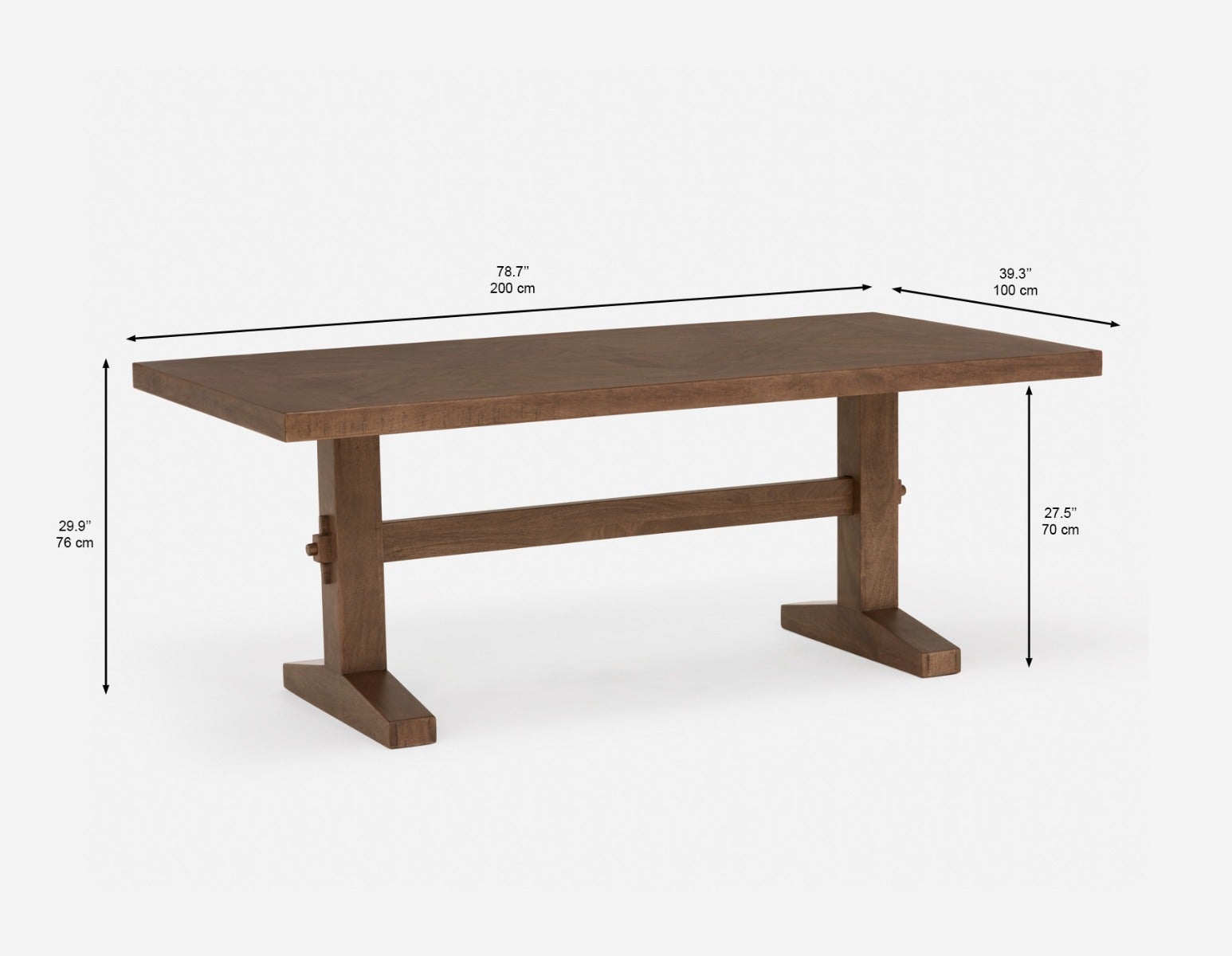 CELIO rustic dining table 200 cm undefined