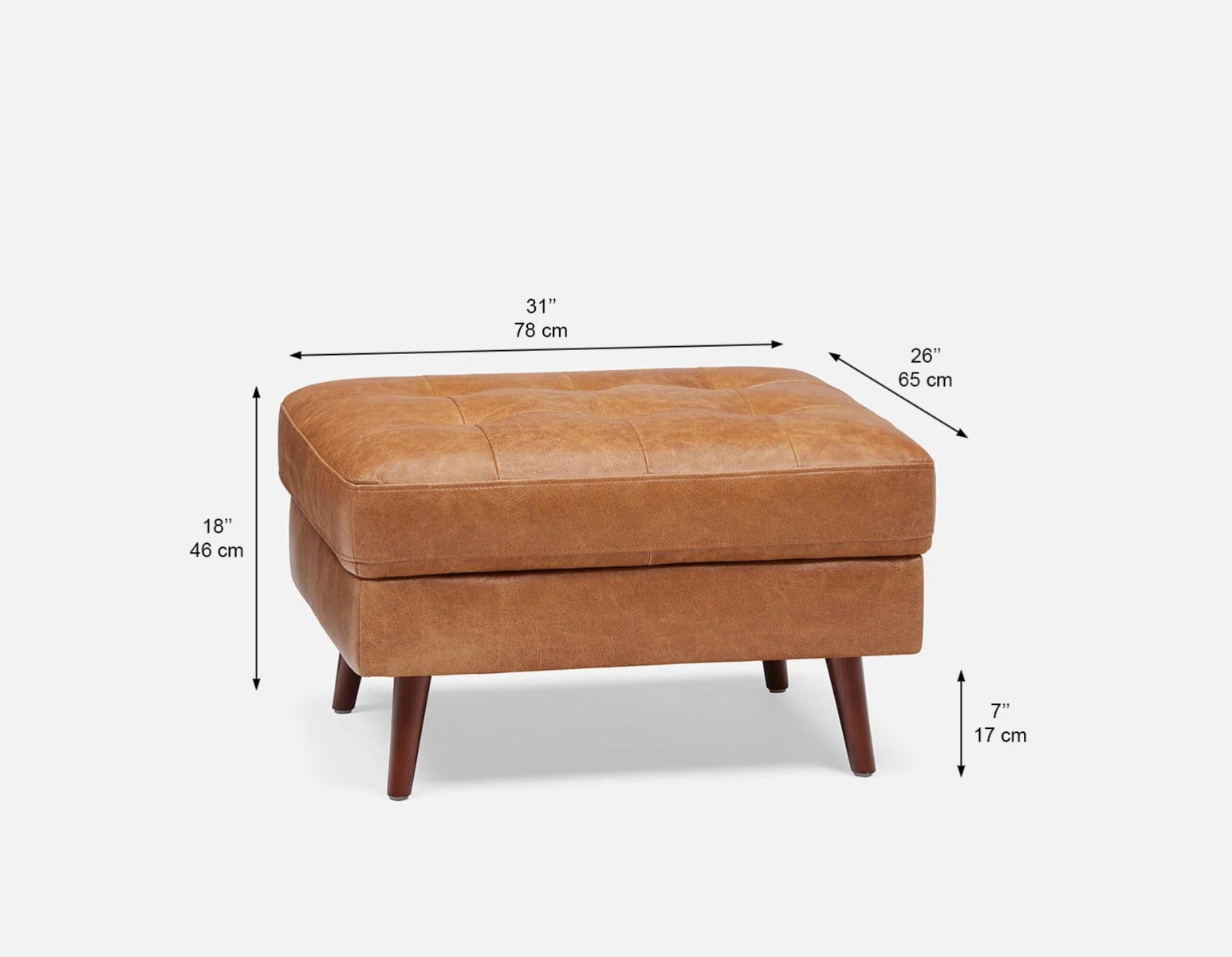 KINSEY pouf 100 % cuir undefined