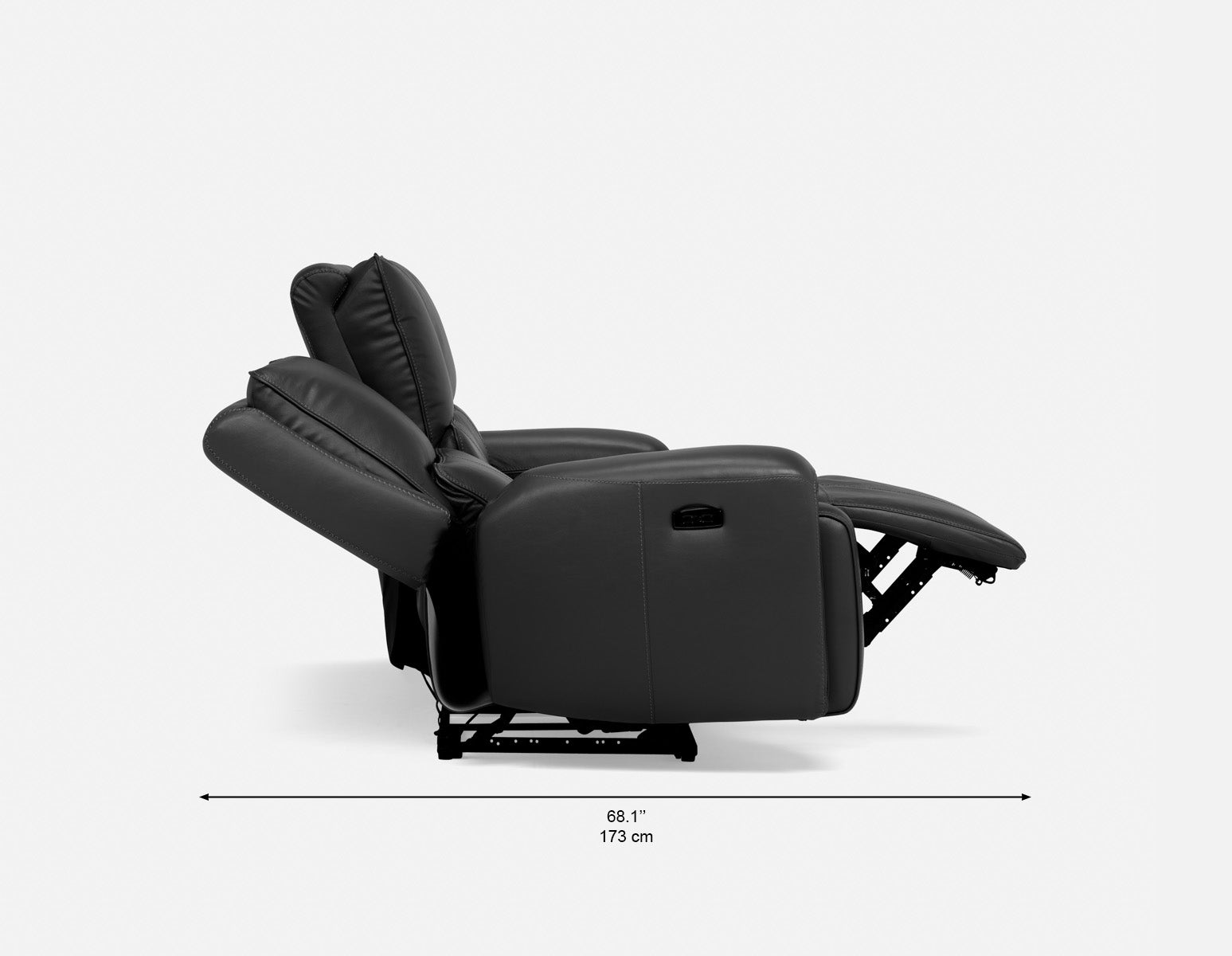 FAOUZI leather contemporary power recliner sofa undefined