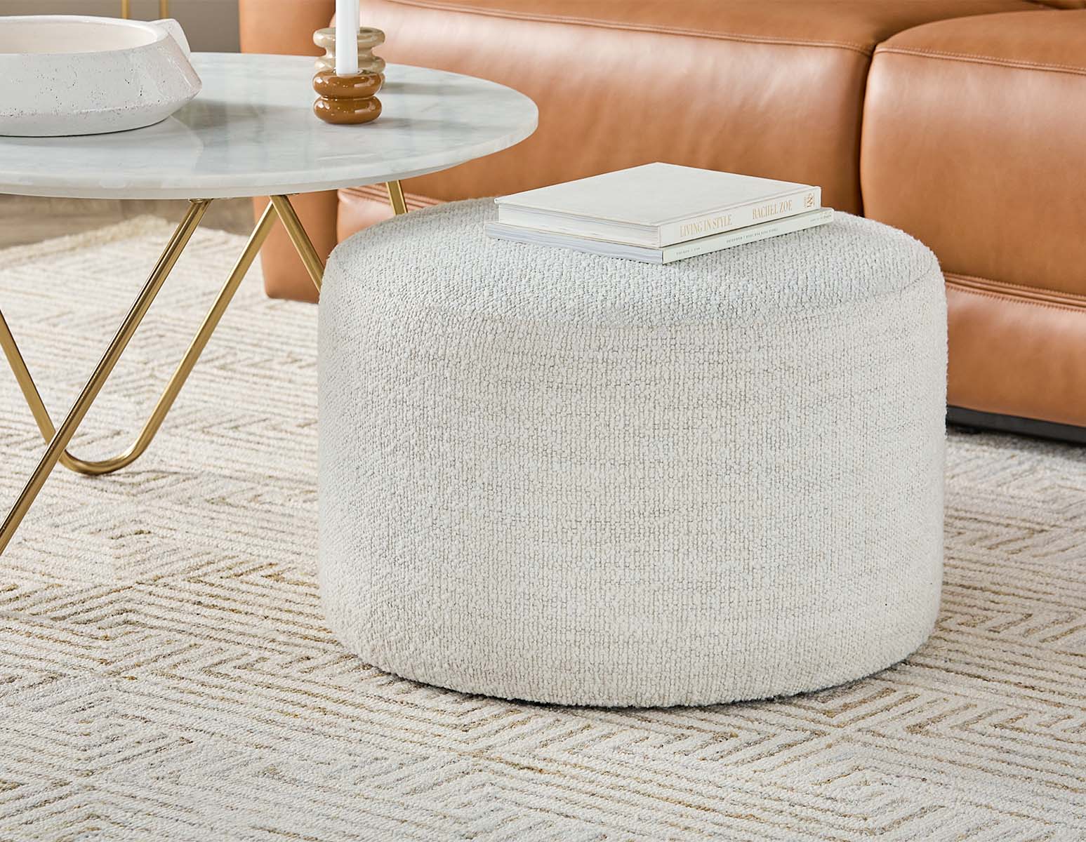 VASTO fabric ottoman undefined
