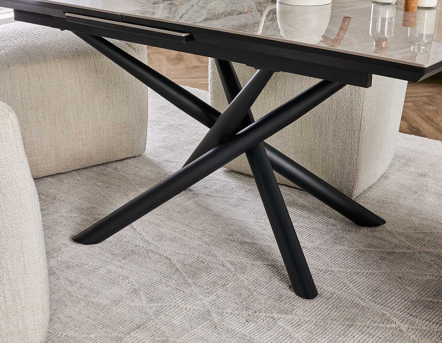 TUVA modern contemporary extendable ceramic dining table 160cm-200cm undefined