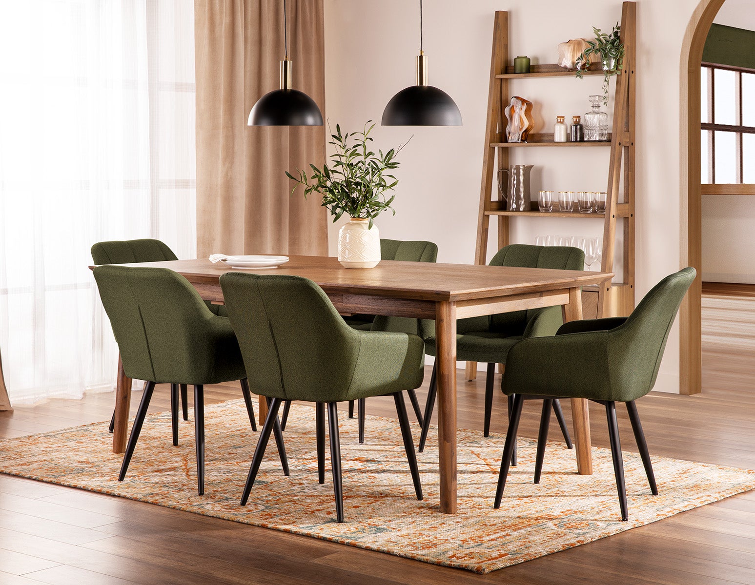 DINA table à rallonges en bois d'acacia 180 cm à 260 cm undefined
