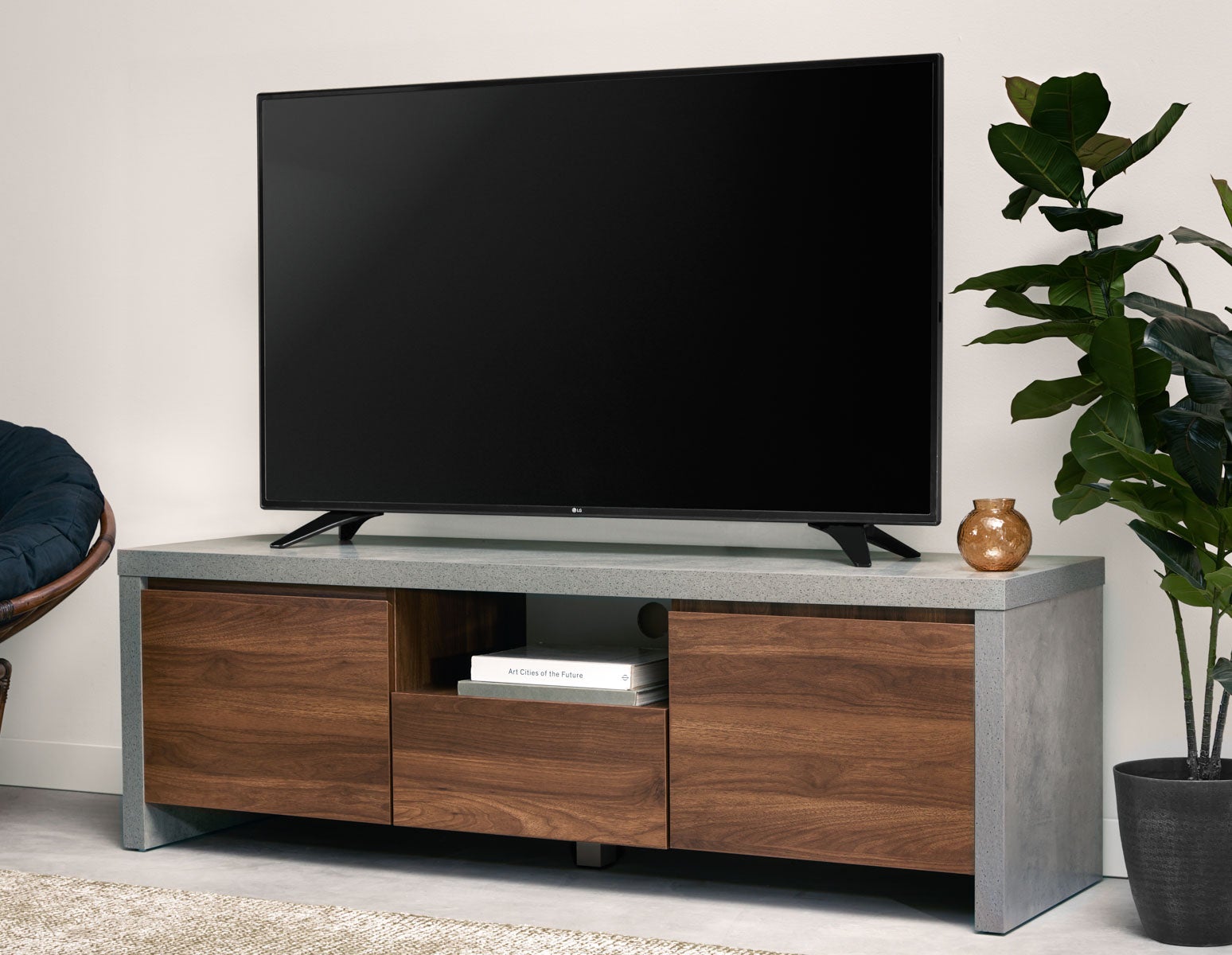 LIAM industrial chic media unit 157 cm undefined