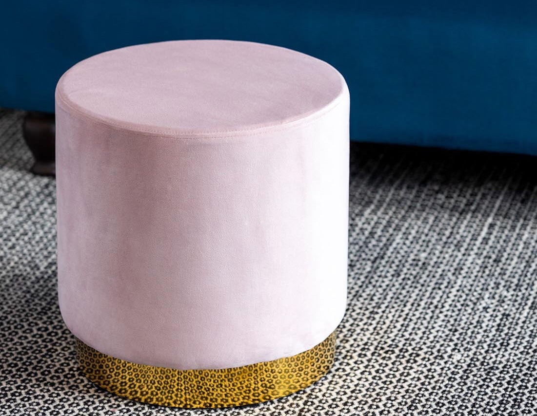 KEIRA velvet ottoman undefined