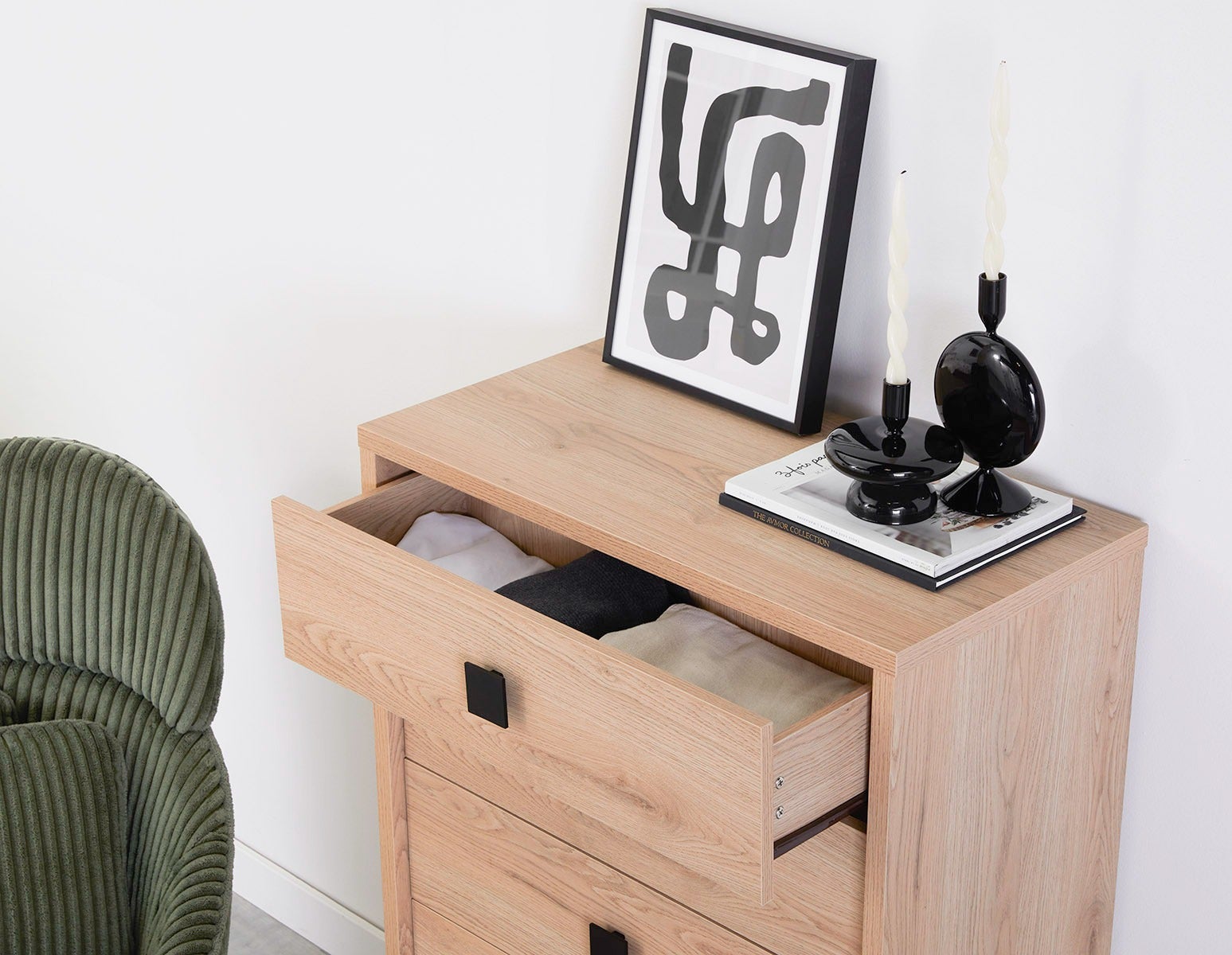 KIERA commode 5 tiroirs moderne du milieu du siècle undefined