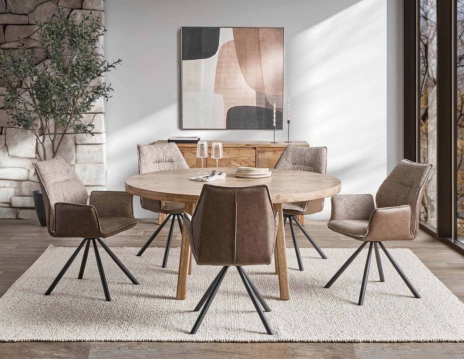 BYRON swivel dining armchair undefined