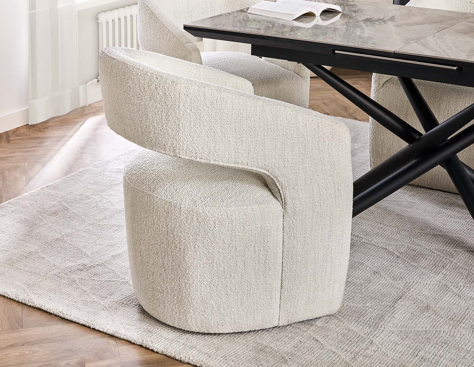 TIVOLI modern contemporary dining chair on casters undefined