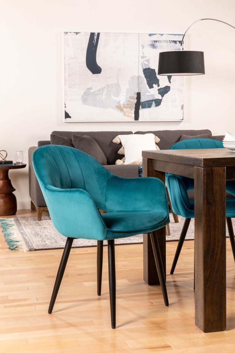 BAILEY contemporary velvet dining armchair undefined