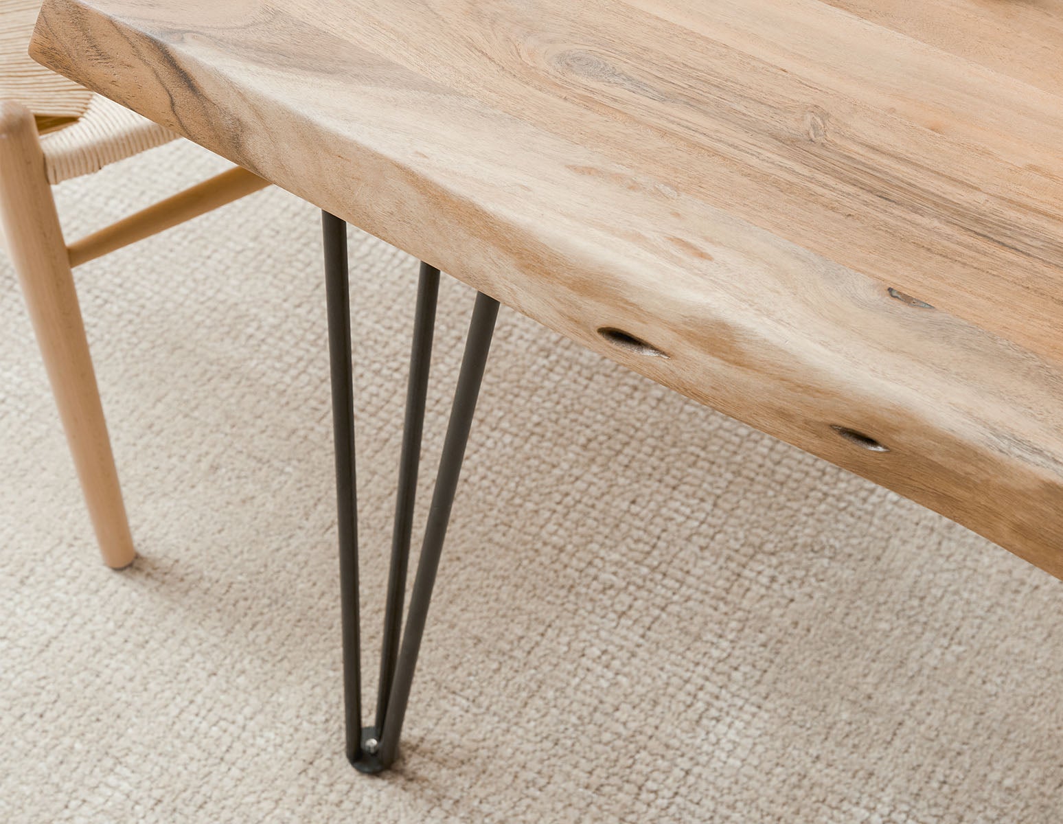 RENO solid acacia wood dining table 140 cm undefined