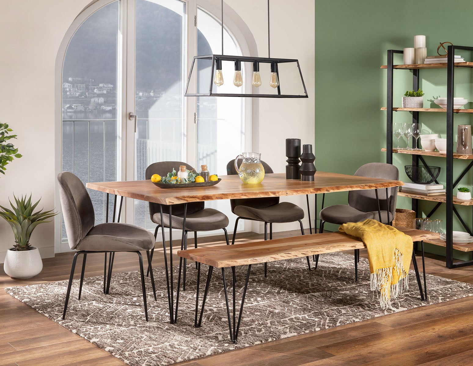 RENO solid acacia wood bench undefined