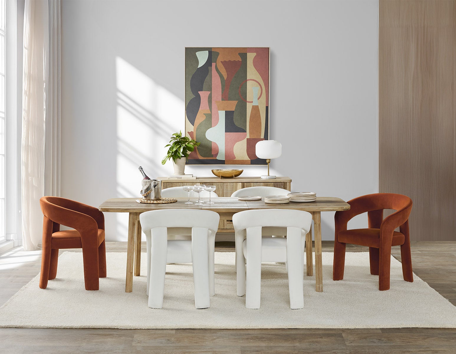 HILDA Modern velvet dining armchair undefined