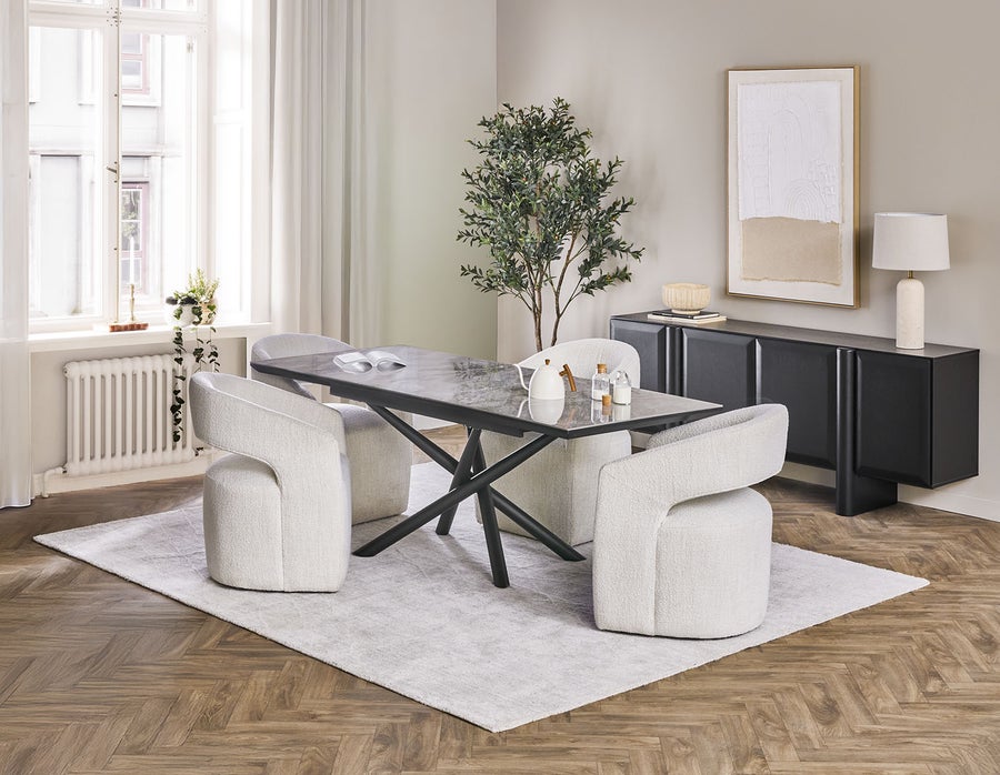 TIVOLI modern contemporary dining chair on casters undefined