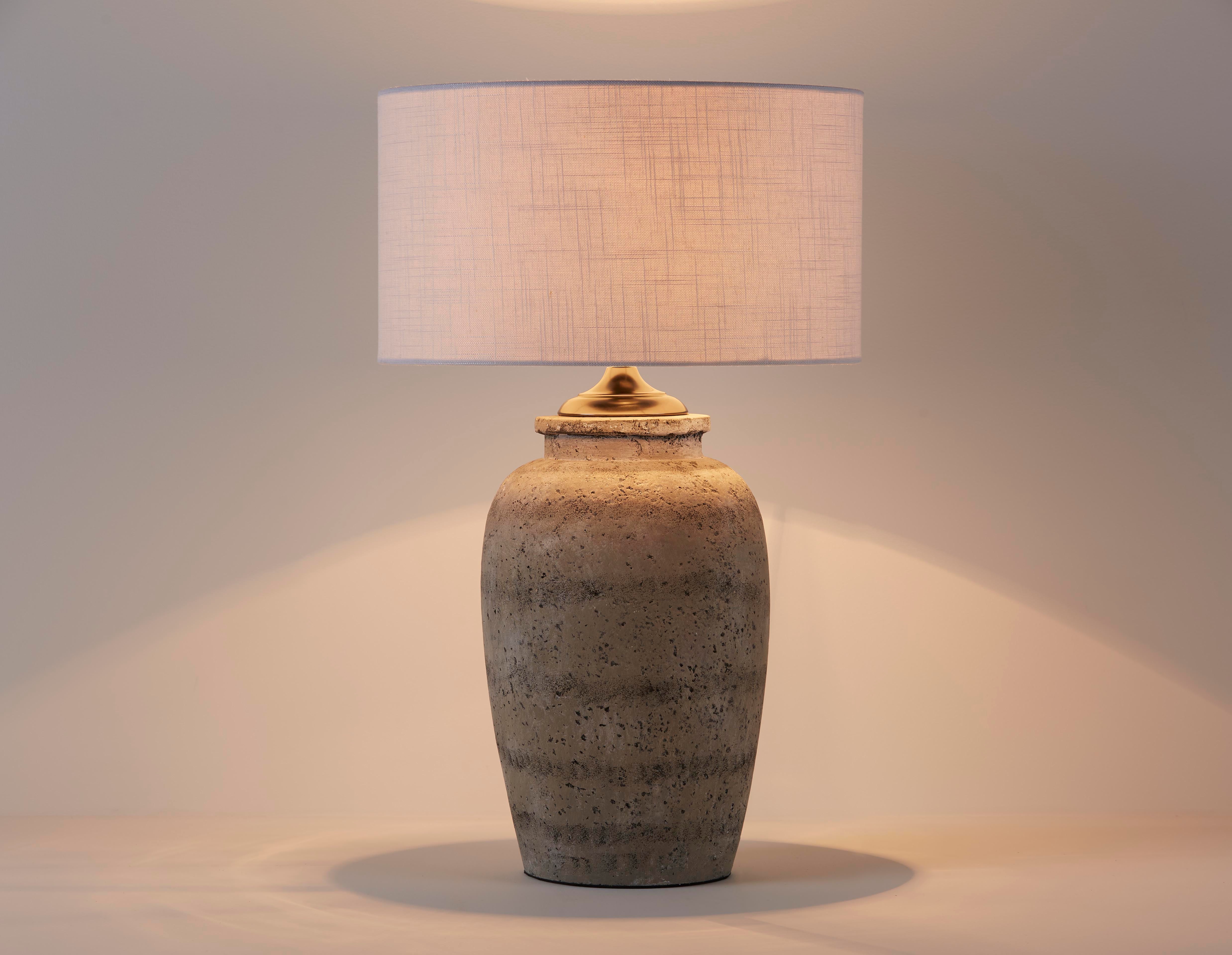 MISAKO cement base table lamp 60 cm height undefined