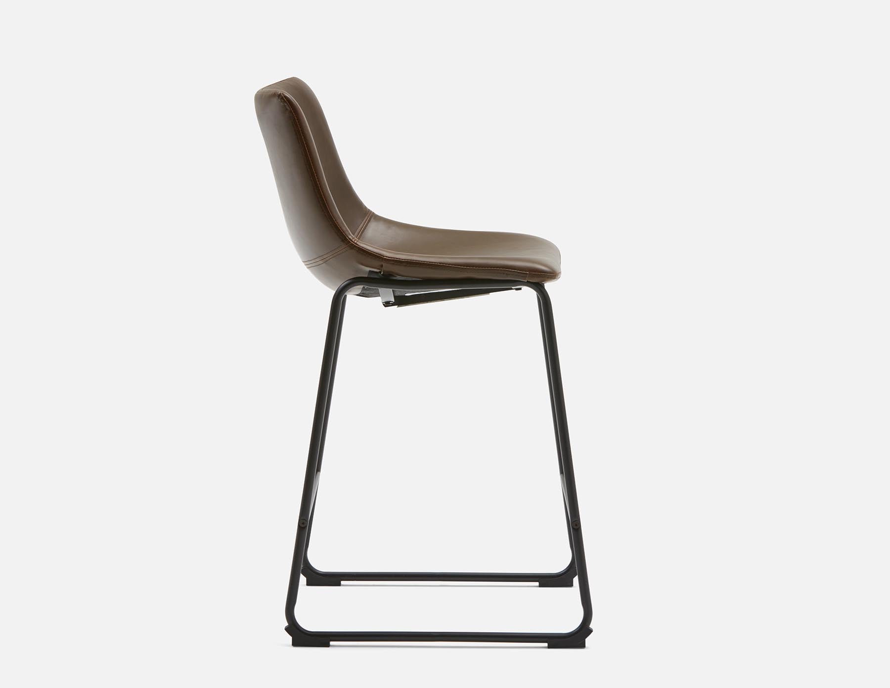 HAYDEN rétro-moderne tabouret de comptoir avec dossier 61 cm undefined