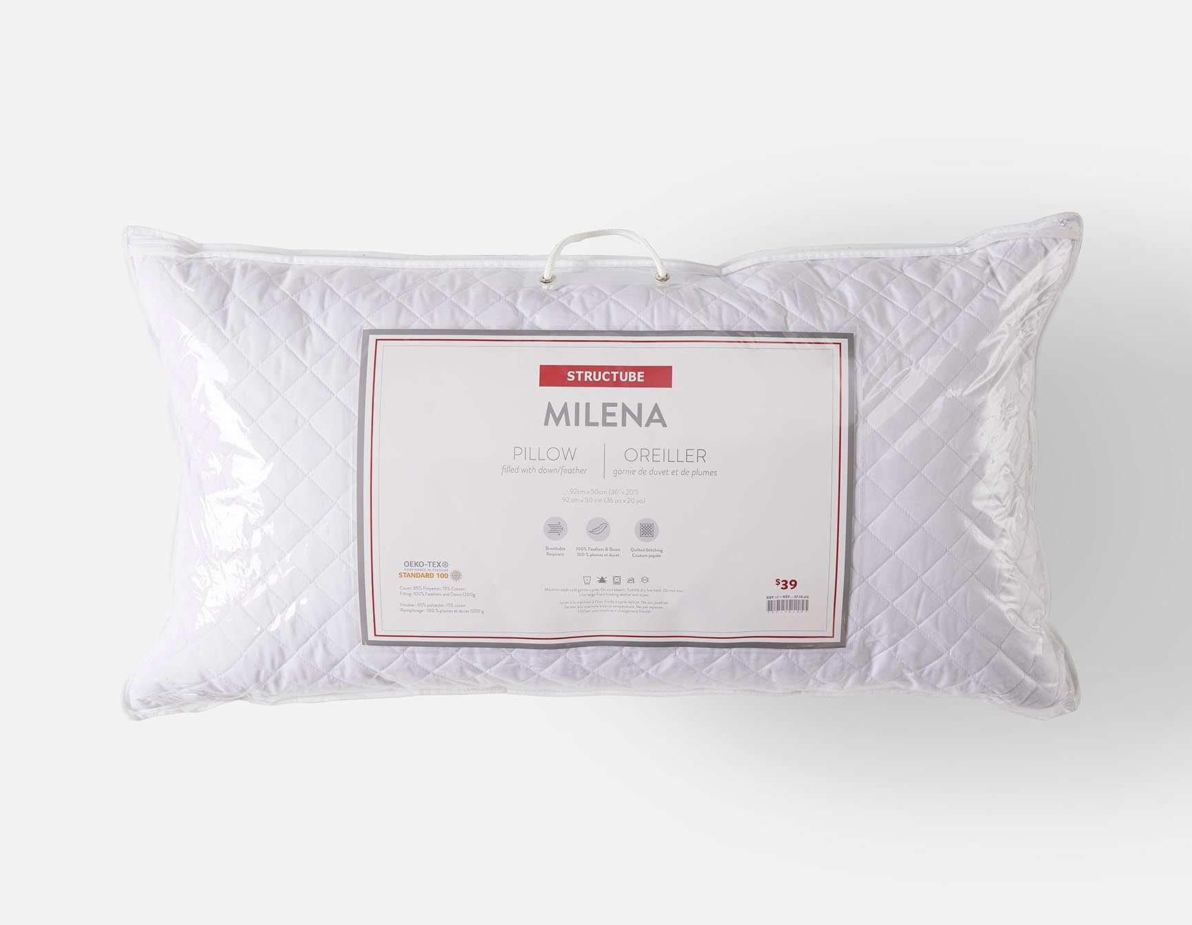 MILENA oreiller 92 cm x 50cm undefined