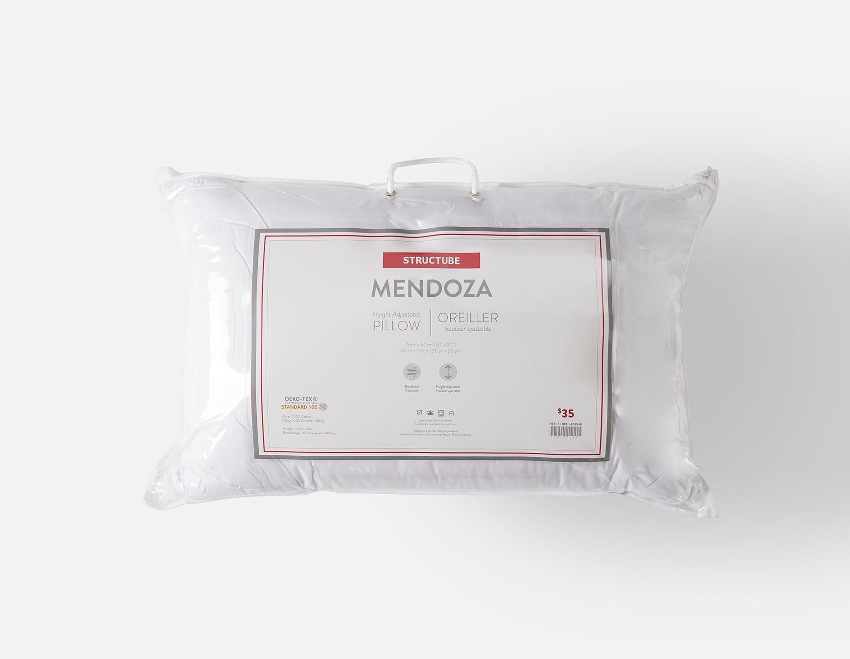 MENDOZA oreiller ajustable  76 cm x 50 cm undefined