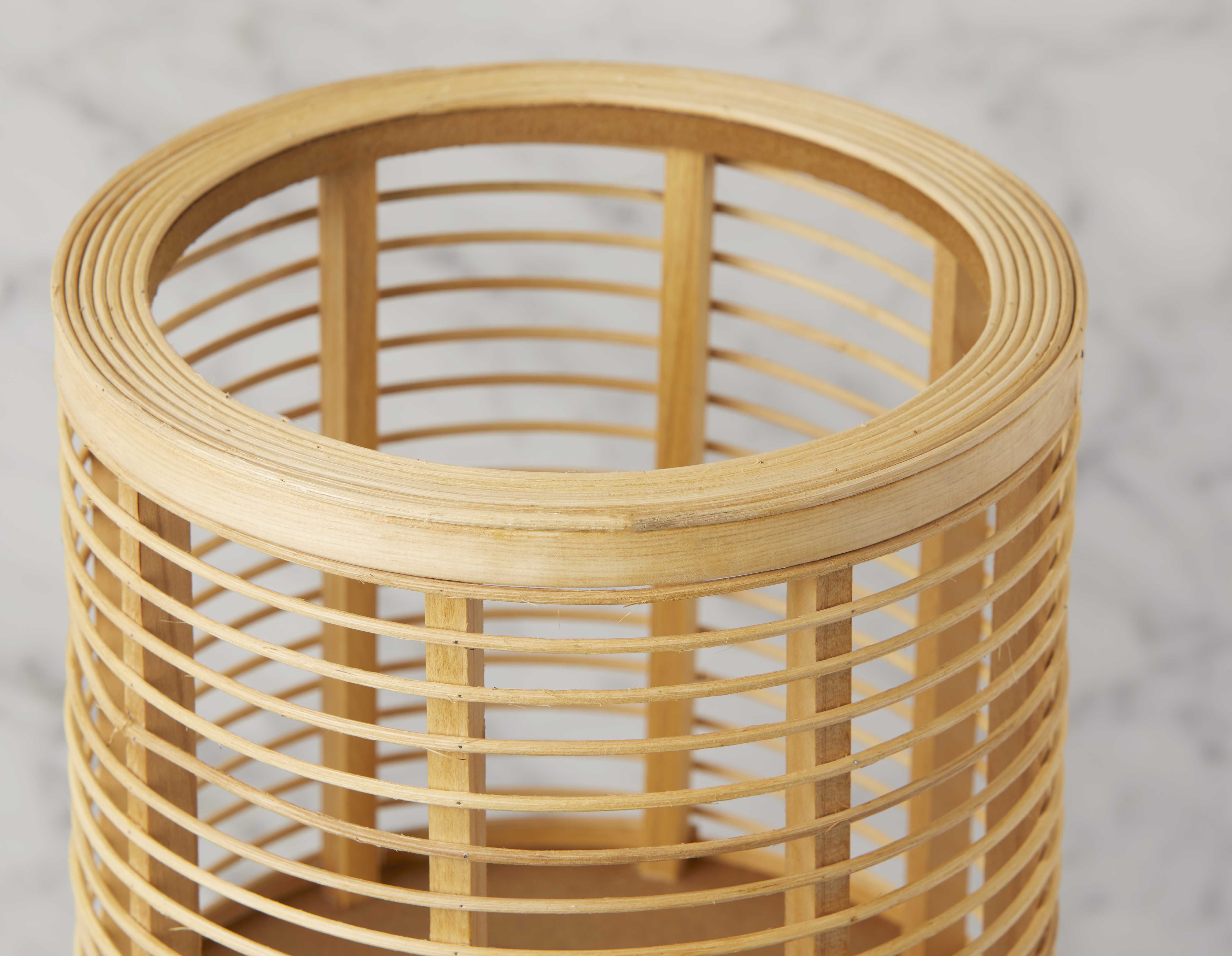KENEL cache-pot en bois de pin et rotin avec support 61 cm undefined
