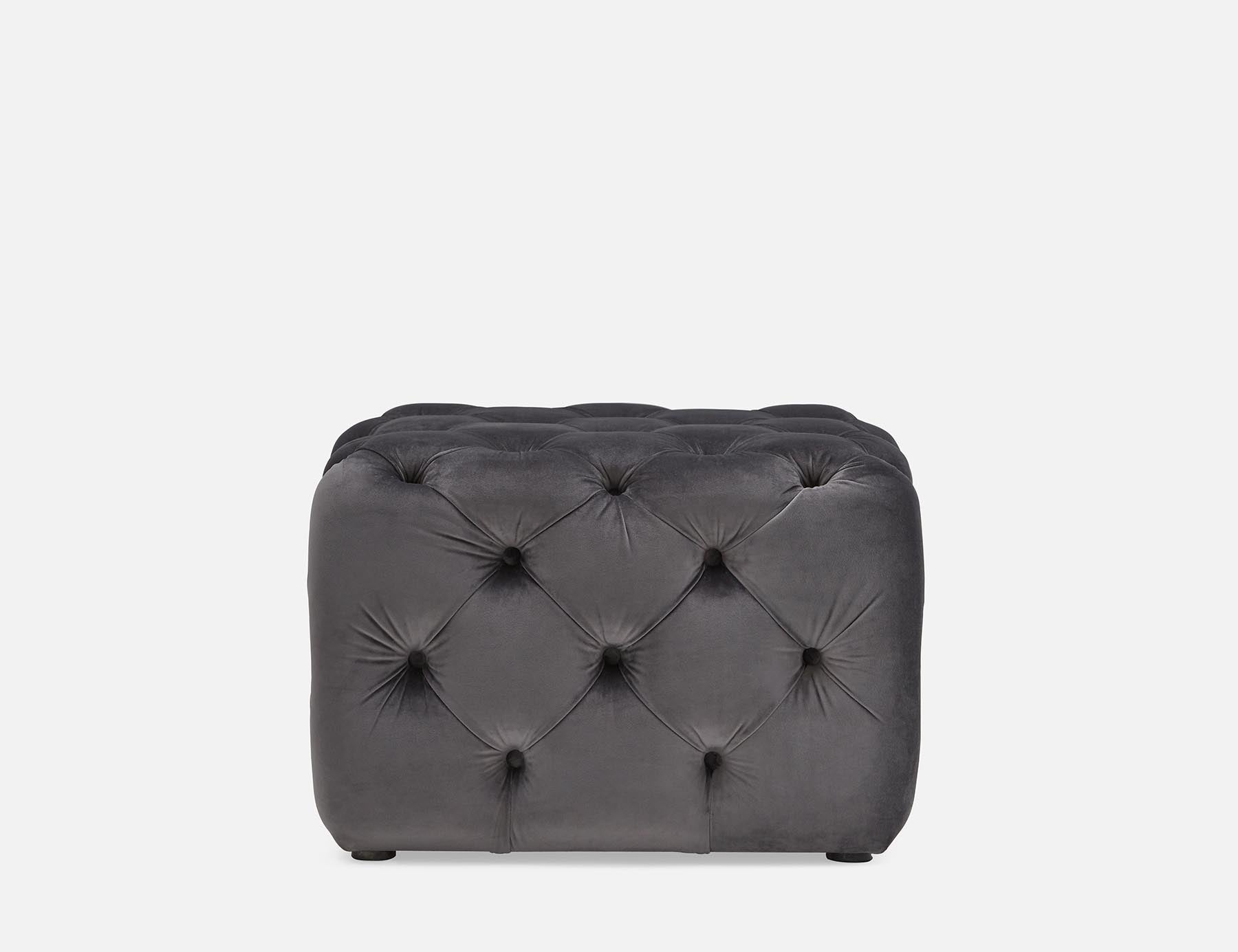 SALM pouf en velours capitonné undefined