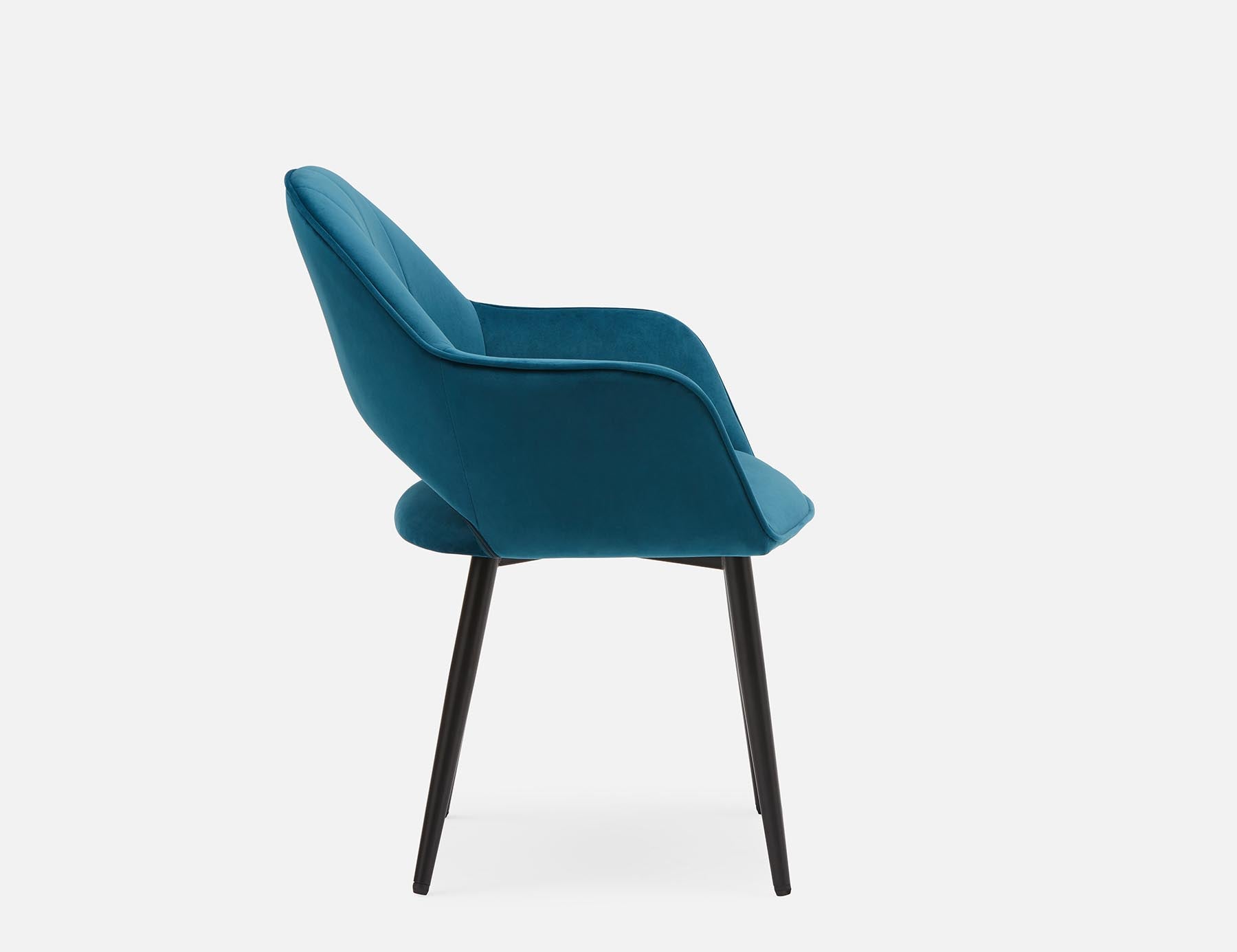 BAILEY contemporary velvet dining armchair undefined