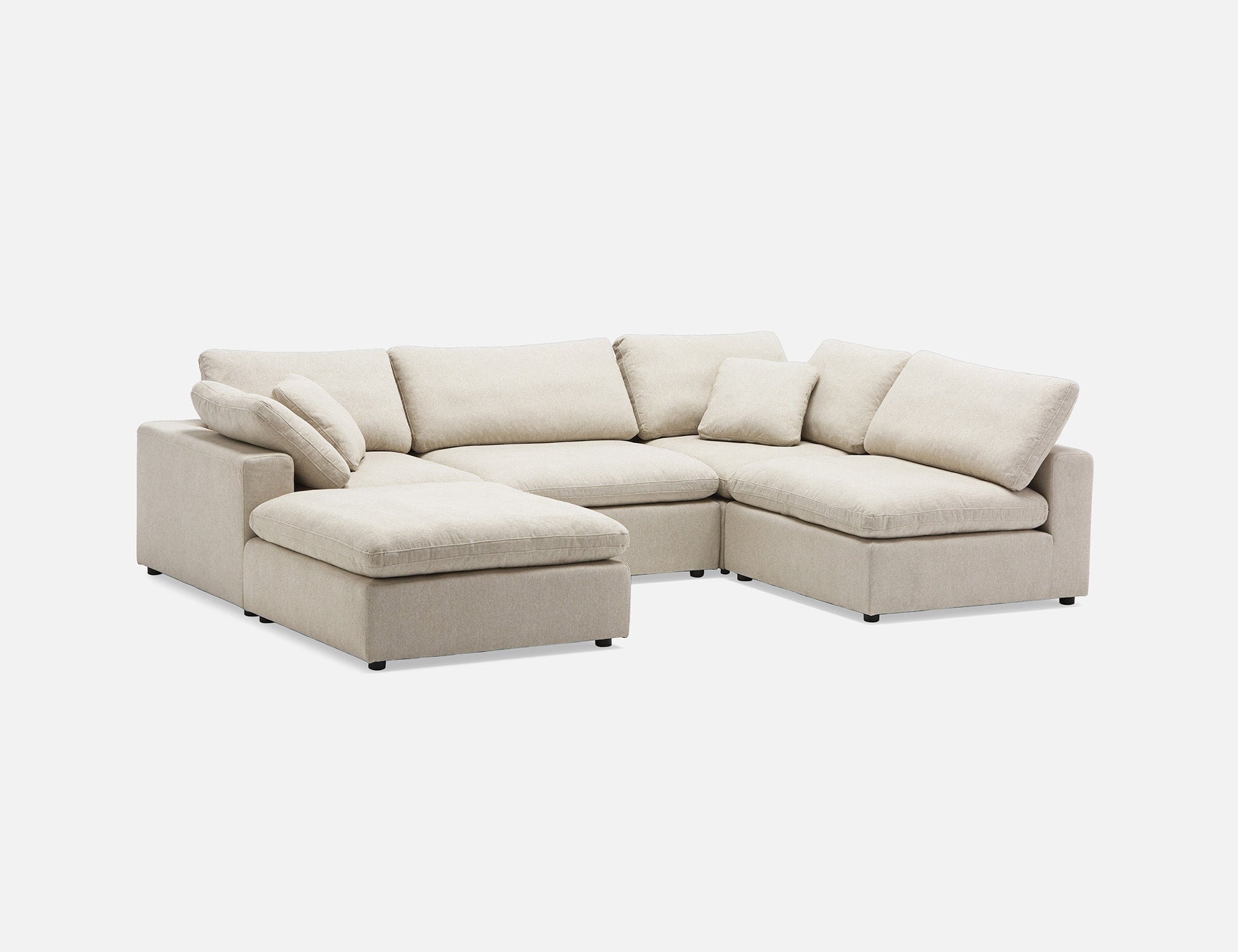 SOFT contemporary 5-pc modular sectional sofa undefined