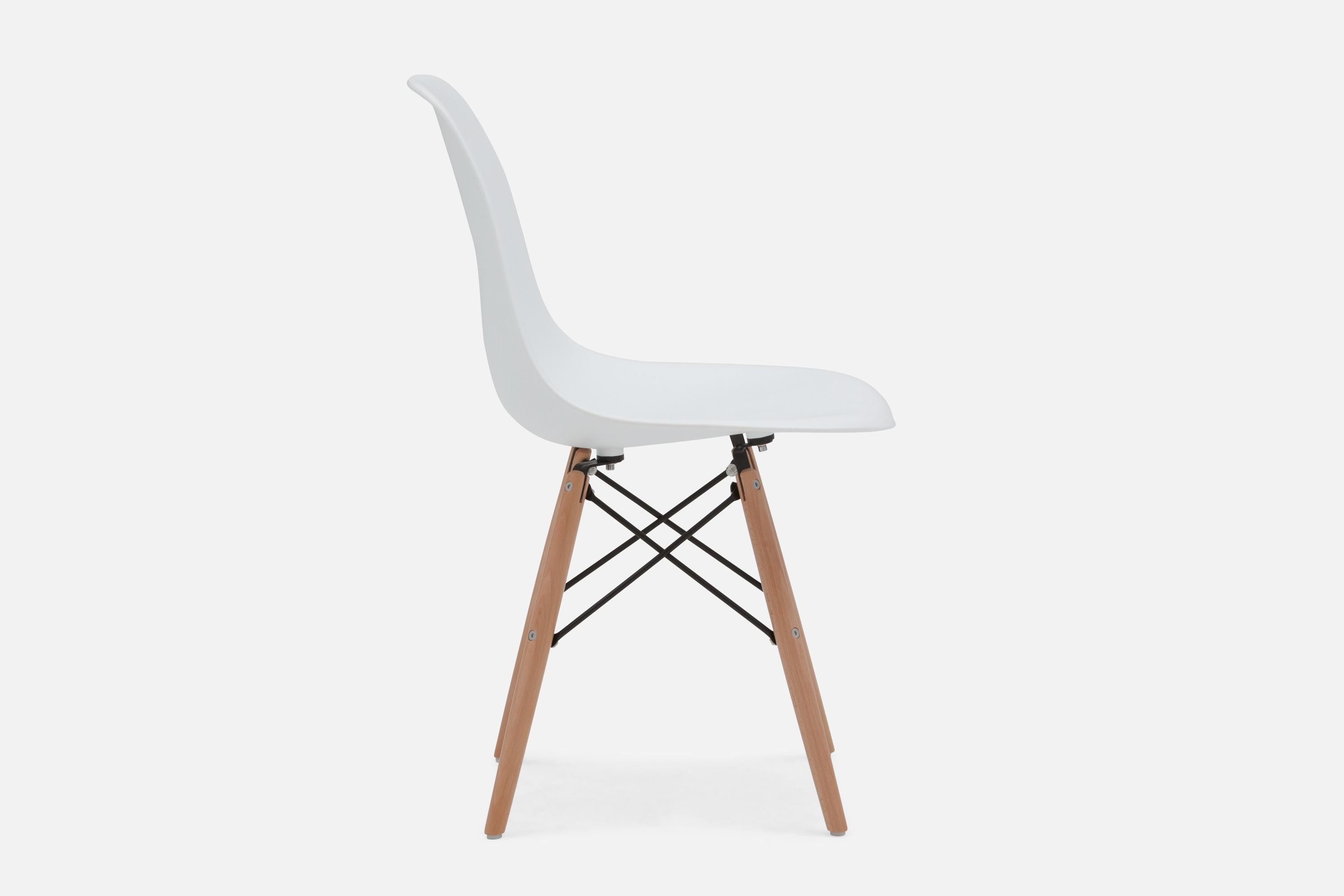 EIFFEL mid-century modern chair with solid beech wood legs undefined