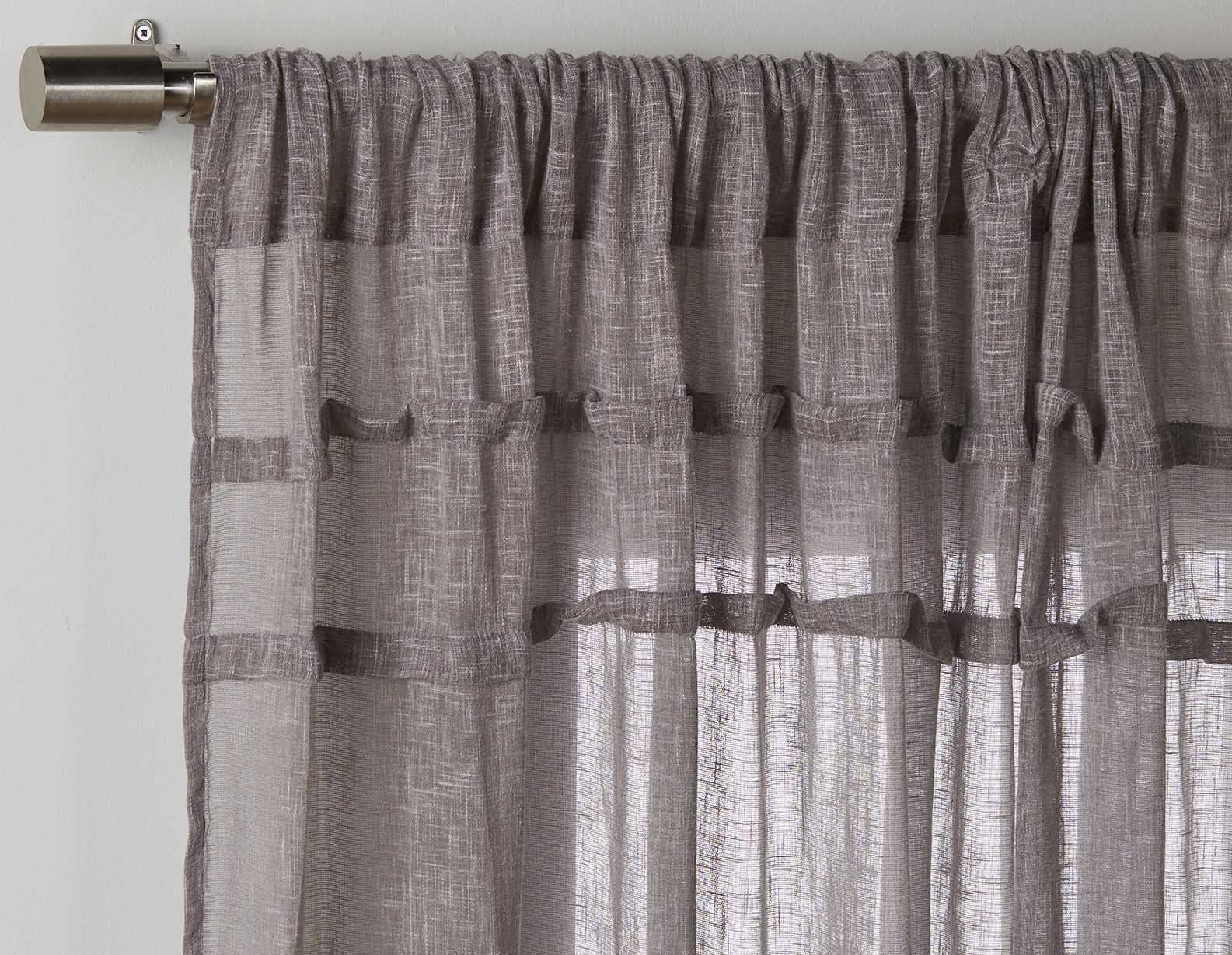 RAMONA set of 2 sheer curtain panels undefined